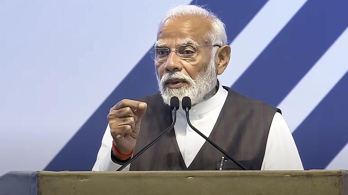 <div class="paragraphs"><p>Prime Minister Narendra Modi addresses the gathering during the inauguration of Boeing India Engineering and Technology Centre (BIETC), in Bengaluru.&nbsp;</p></div>