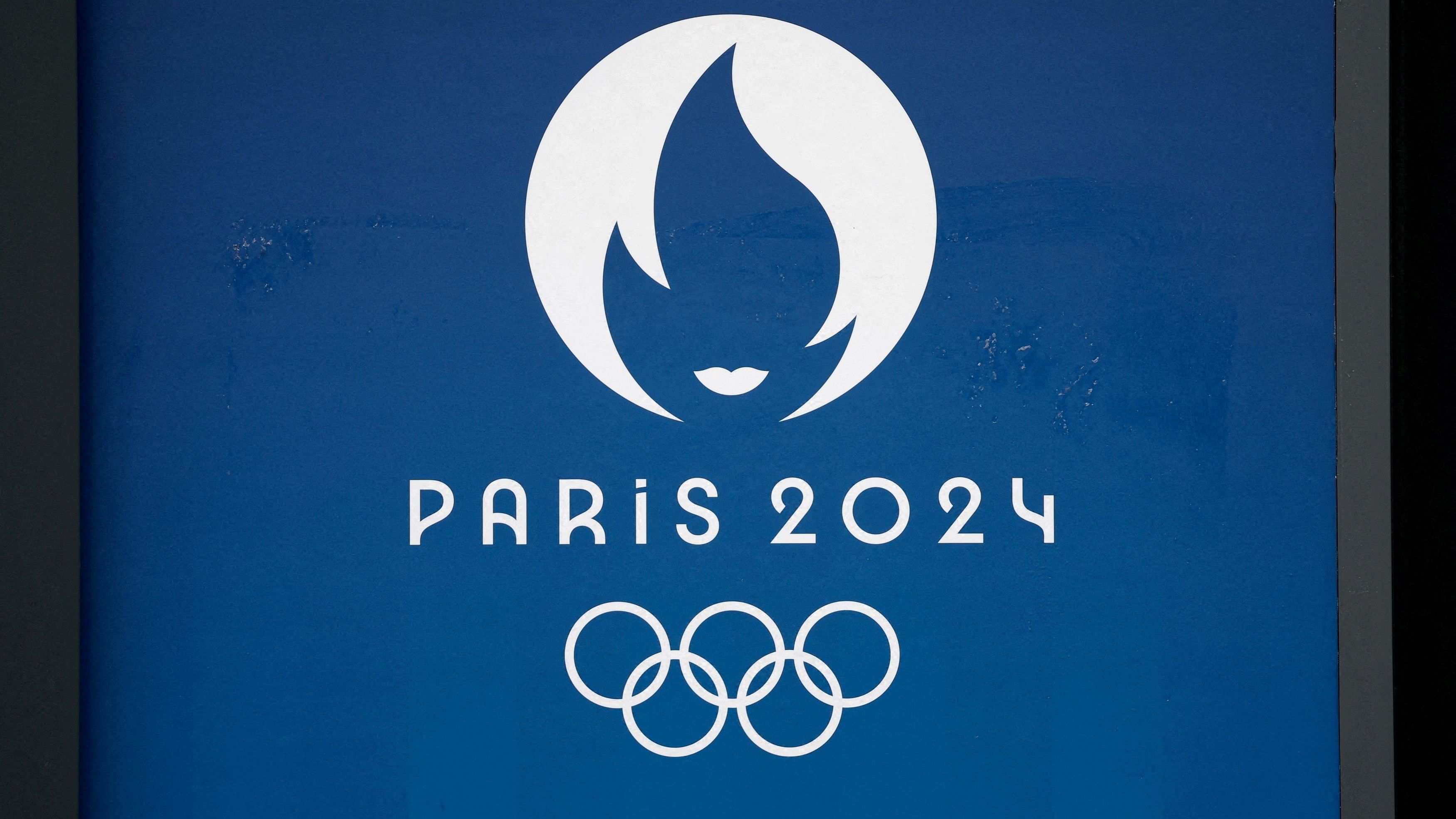 <div class="paragraphs"><p>The logo of the Paris 2024 Olympic and Paralympic Games is seen on an official Paris 2024 store at Place de l'Opera in Paris, France, January 1, 2024. </p></div>