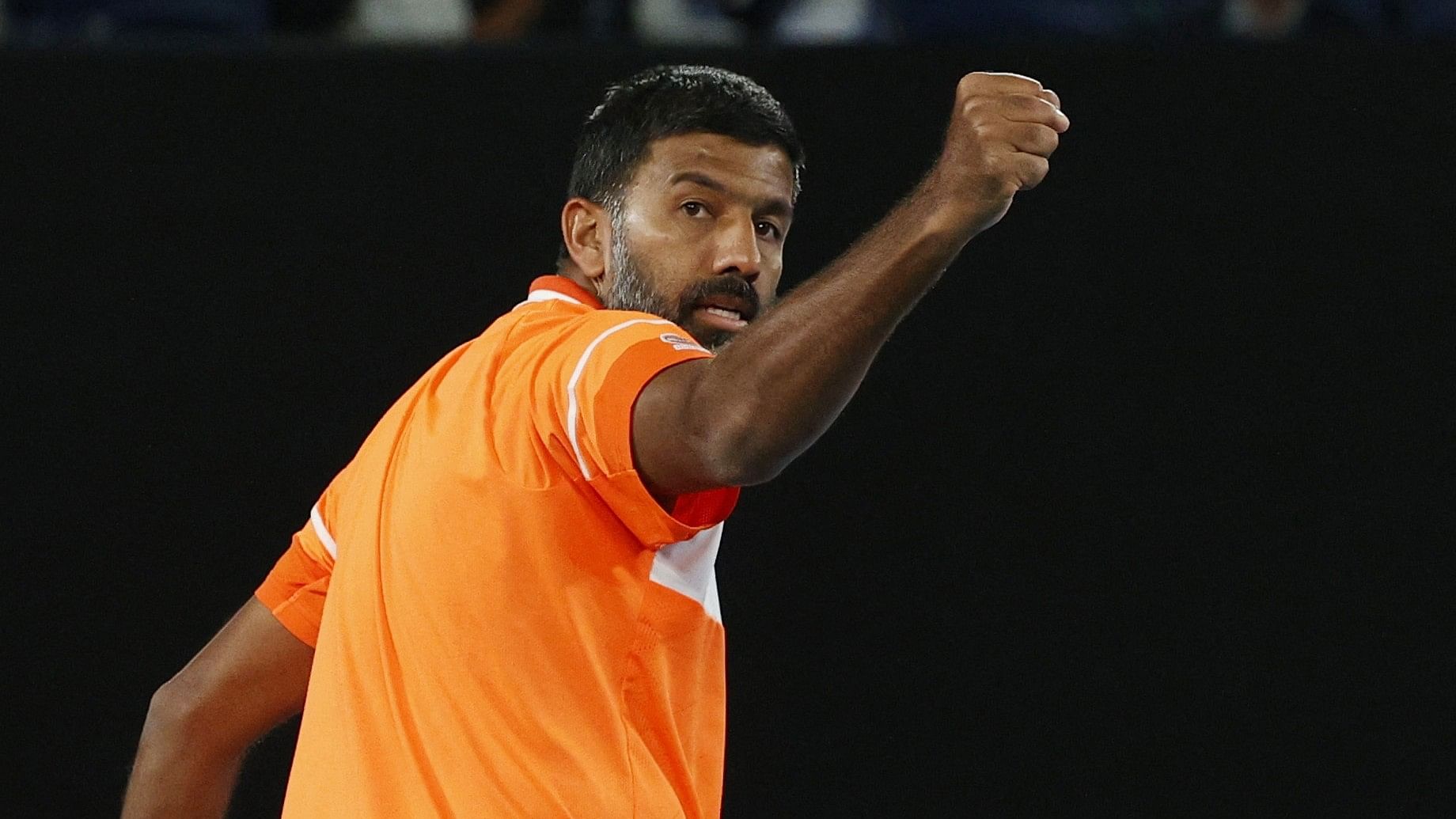 <div class="paragraphs"><p> Rohan Bopanna reacts during the men's doubles final with Australia's Matthew Ebden against Italy's Simone Bolelli and Andrea Vavassori</p></div>