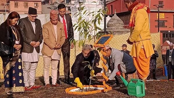 <div class="paragraphs"><p>External Affairs Minister S Jaishankar during his visit to the Pashupatinath Temple, in Kathmandu.</p></div>