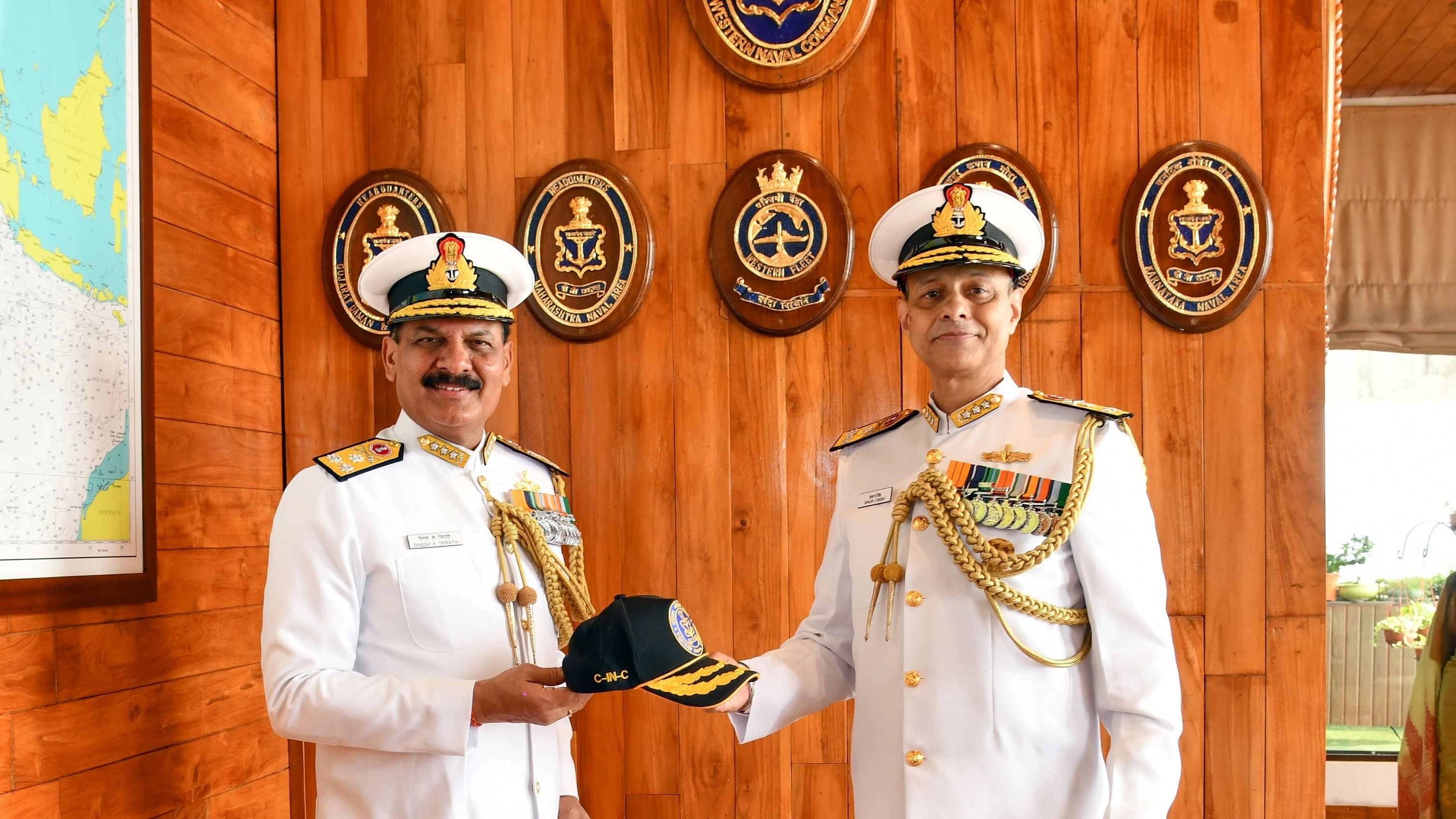 <div class="paragraphs"><p>Vice Admiral Singh took over from Vice Admiral Dinesh K Tripathi, at a Ceremonial Parade held at INS Shikra, on Wednesday.</p></div>