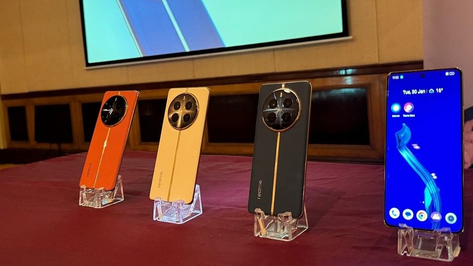 <div class="paragraphs"><p>Realme 12 Pro series phones displayed at local launch event in Bengaluru, on January 30, 2024.</p></div>