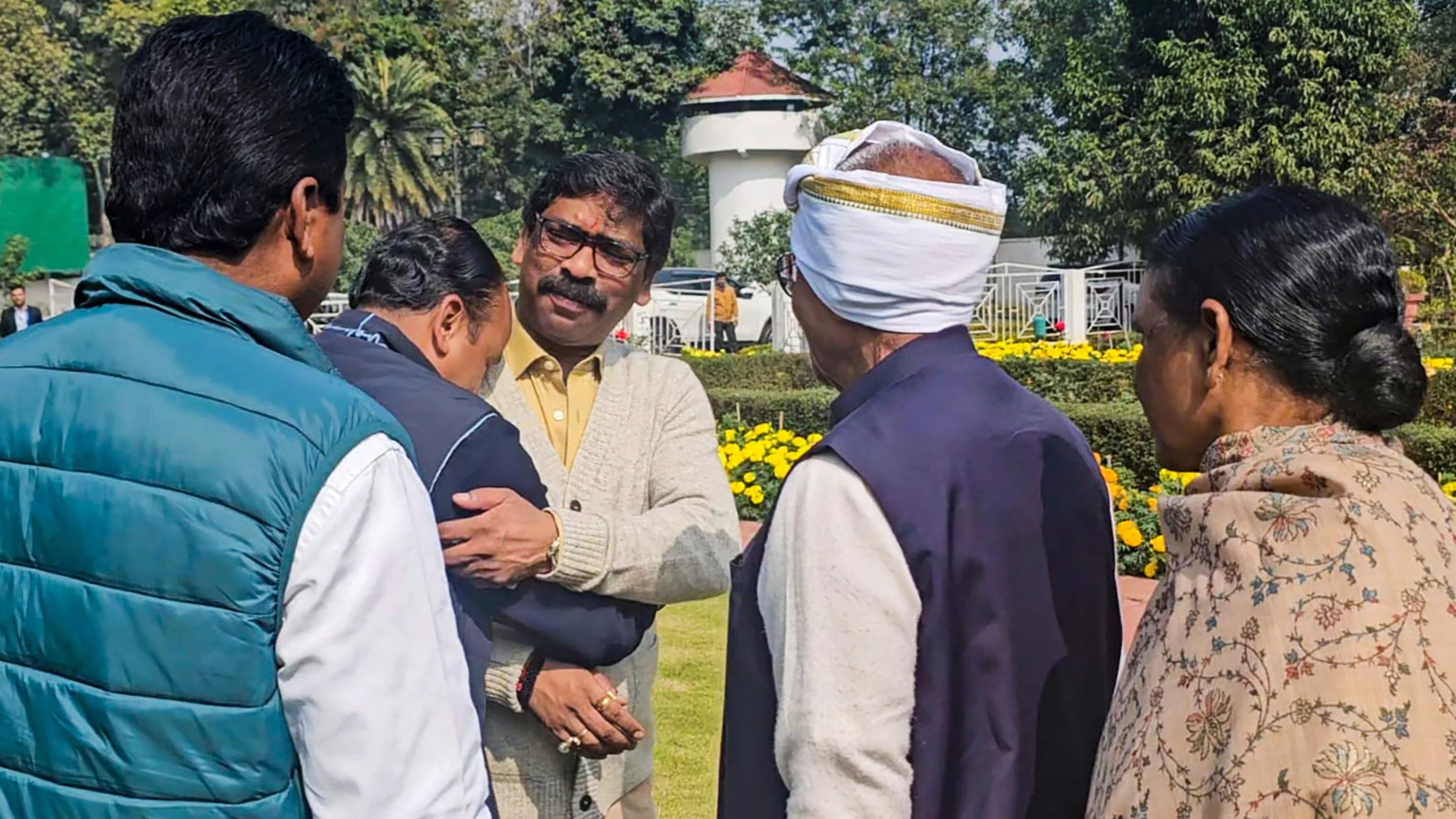 <div class="paragraphs"><p>Jharkhand Chief Minister Hemant Soren at his residence in Ranchi</p></div>