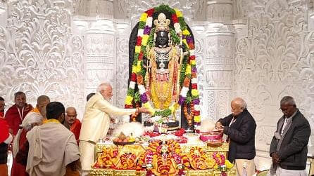 <div class="paragraphs"><p>Prime Minister Narendra Modi attends the opening of the grand temple of the Hindu god Lord Ram in Ayodhya, India, January 22, 2024.</p></div>