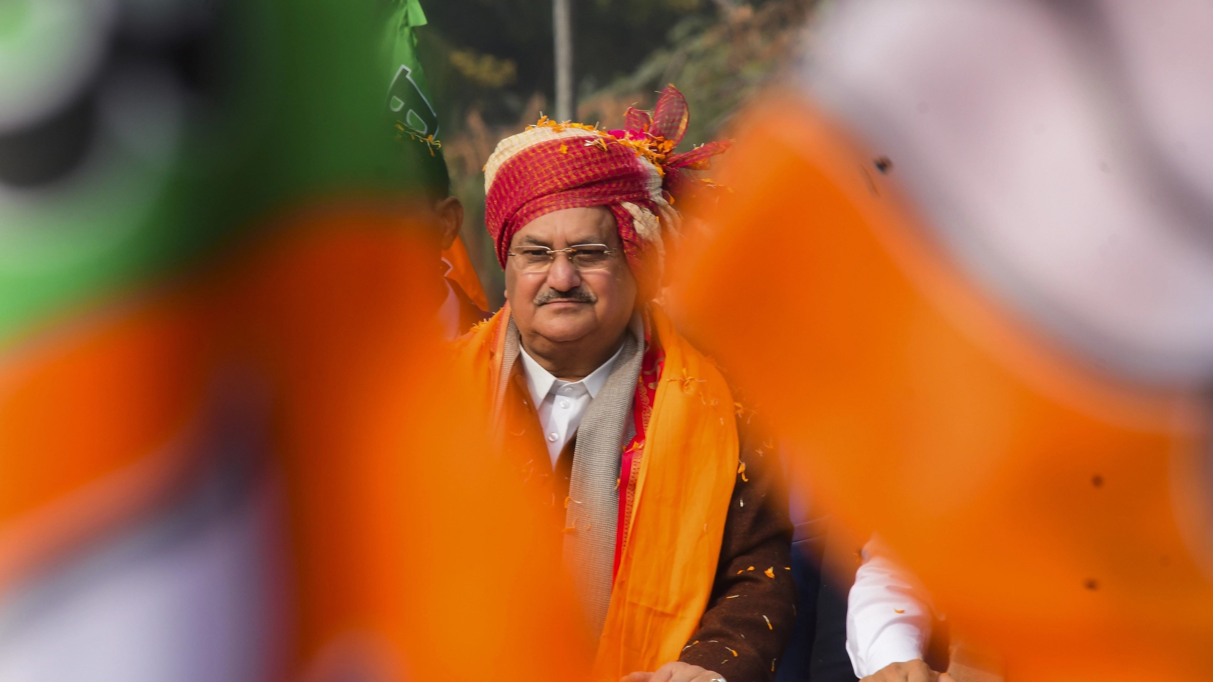 <div class="paragraphs"><p>File Photo: BJP National President J P Nadda during a roadshow, in Panchkula, Haryana, Saturday, Jan. 6, 2024. </p></div>