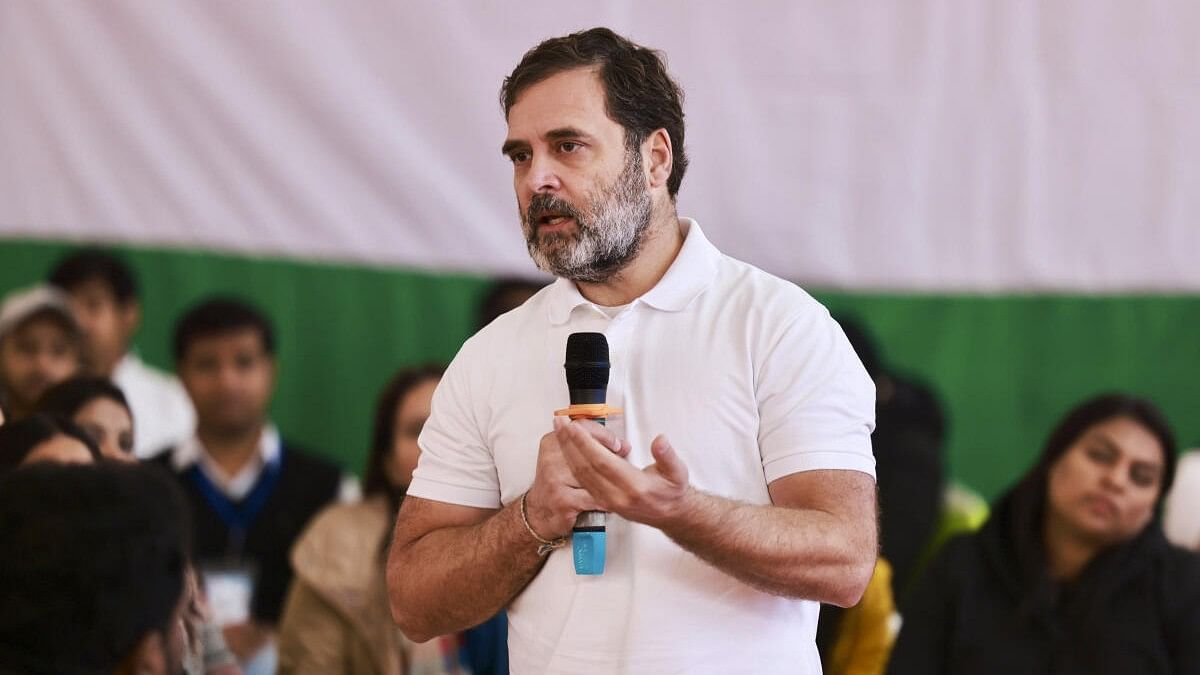 <div class="paragraphs"><p>Congress leader Rahul Gandhi speaks during the Indian Youth Congress (IYC) National Executive meeting, in New Delhi, Friday, Jan. 12, 2024.</p></div>