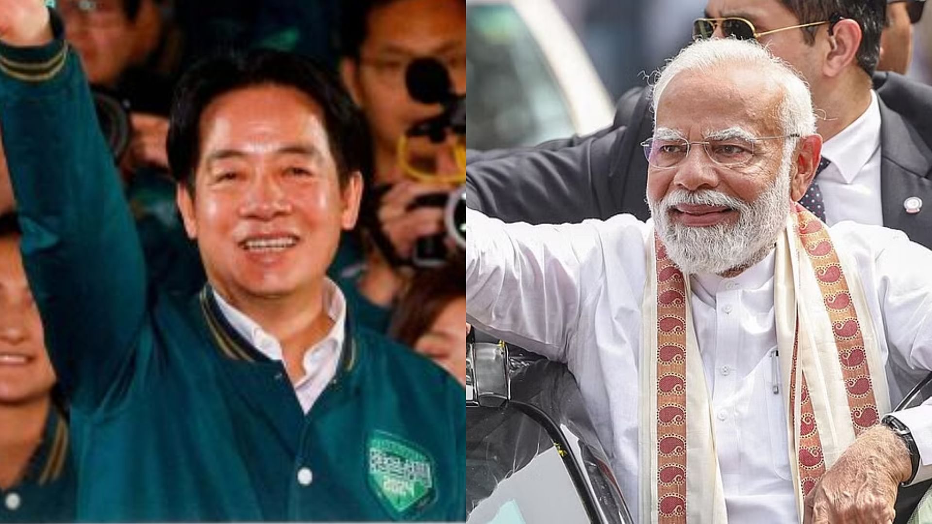 <div class="paragraphs"><p>President-elect of Taiwan,&nbsp;Lai Ching-te (L), Prime Minister of India, Narendra Modi (R).</p></div>