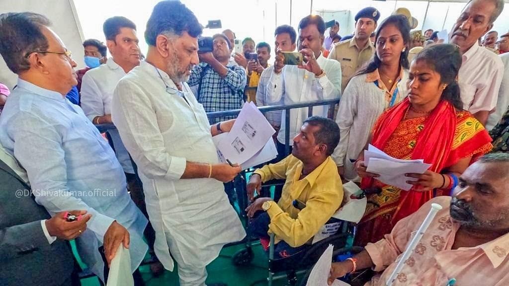 <div class="paragraphs"><p>Deputy Chief Minister D K Shivakumar at the ‘Janatha Darshan’ program held in Jaraganahalli on Thursday. </p></div>