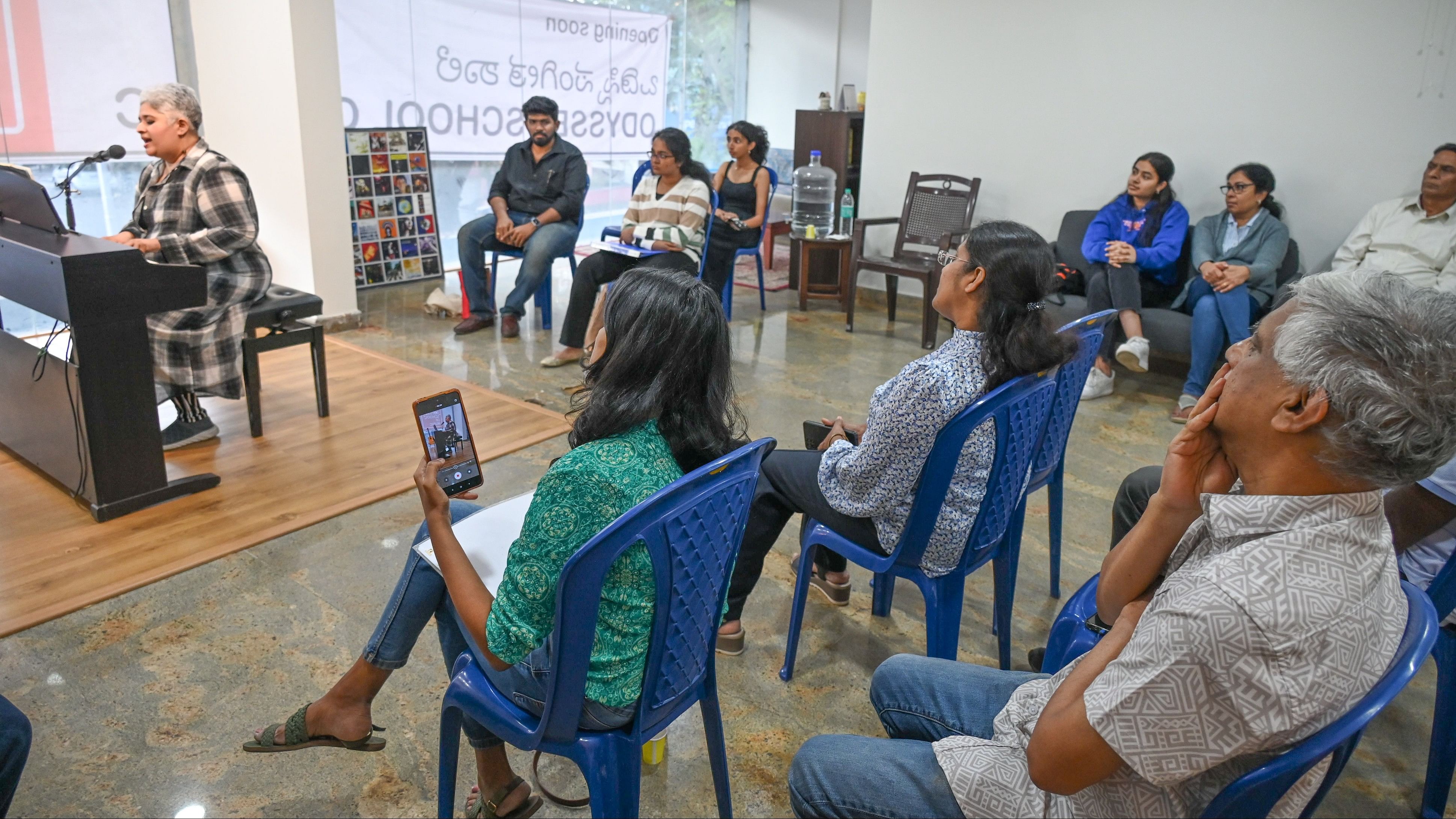 <div class="paragraphs"><p>Neecia Majolly performs a song and keeps the audience guessing about the writer. The concert was held at a music&nbsp;school in Jayanagar, Bengaluru.</p></div>