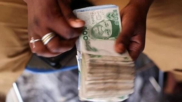 <div class="paragraphs"><p>Man counts Nigerian naira notes.</p></div>