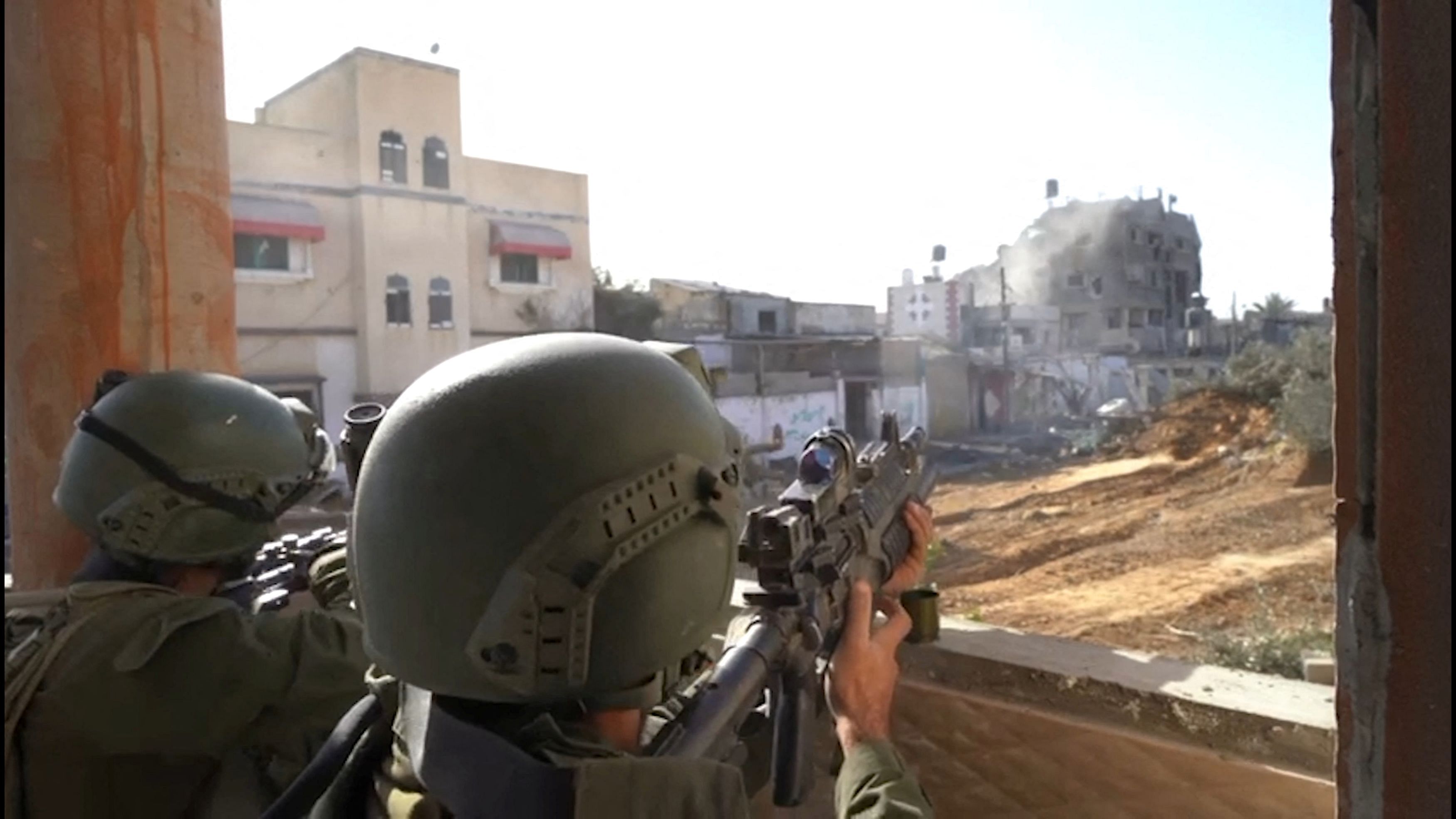 <div class="paragraphs"><p>Israeli soldiers operate in the Gaza Strip amid the ongoing war between Israel and the Palestinian Islamist group Hamas, in this screen grab from a handout video released on January 16, 2024. </p></div>