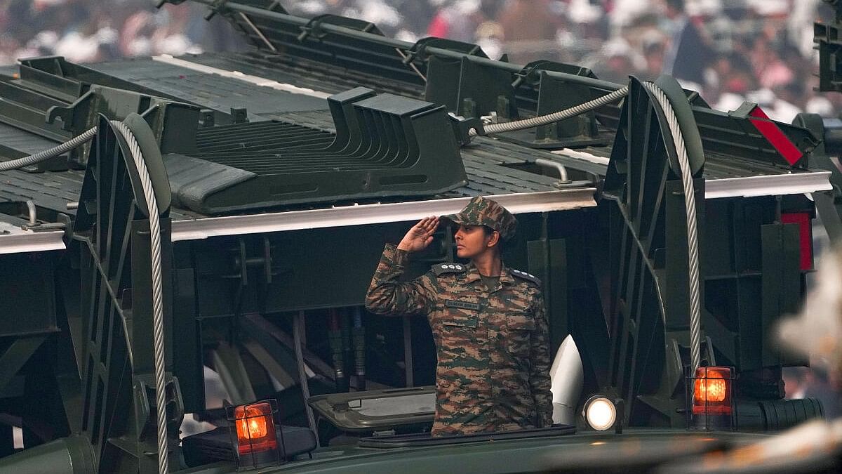 <div class="paragraphs"><p>Indian Army's 'Sarvatra Mobile Bridging System' during the 75th Republic Day parade.</p></div>