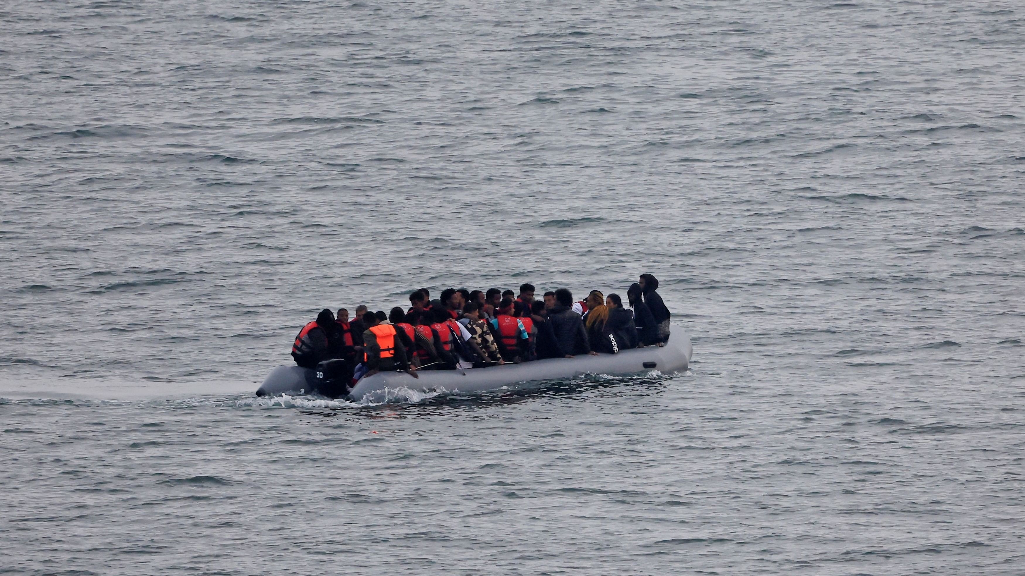 <div class="paragraphs"><p>Representative image of migrants trying to cross the English Channel.</p></div>