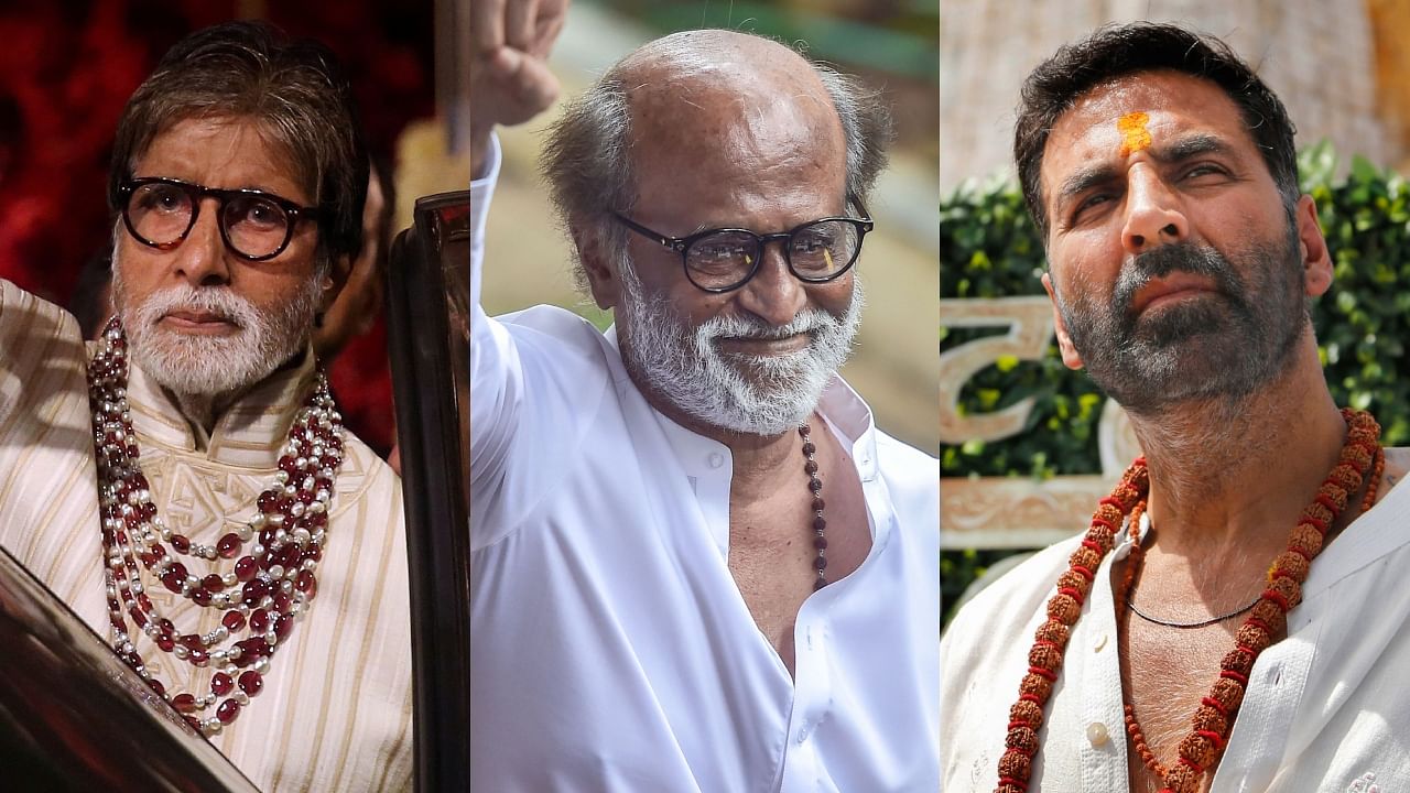 <div class="paragraphs"><p>Amitabh Bachchan, Rajinikanth, Akshay Kumar.&nbsp;</p></div>