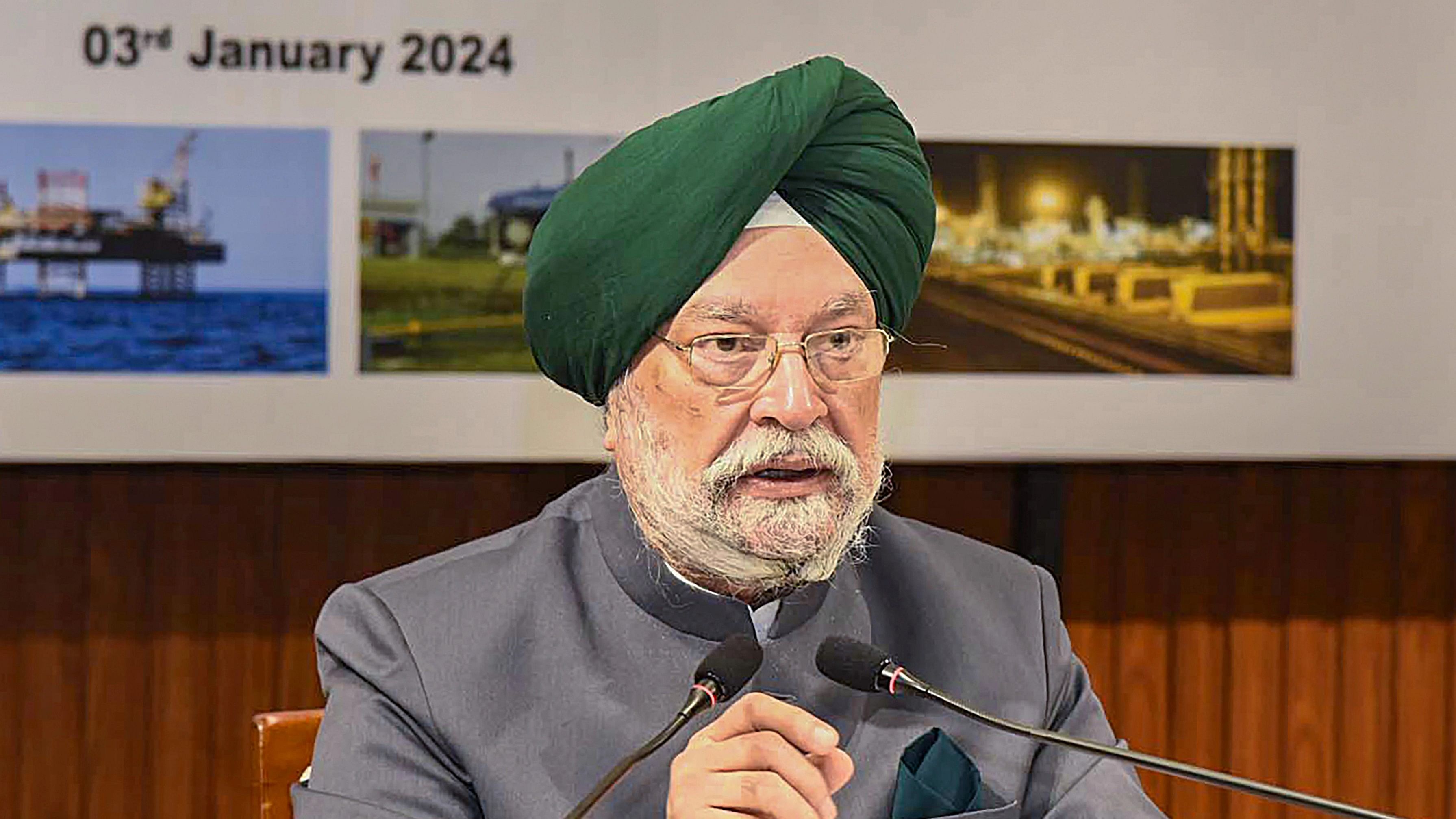 <div class="paragraphs"><p>Hardeep Singh Puri speaks at the launch of Open Acreage Licensing Policy in New Delhi.</p></div>