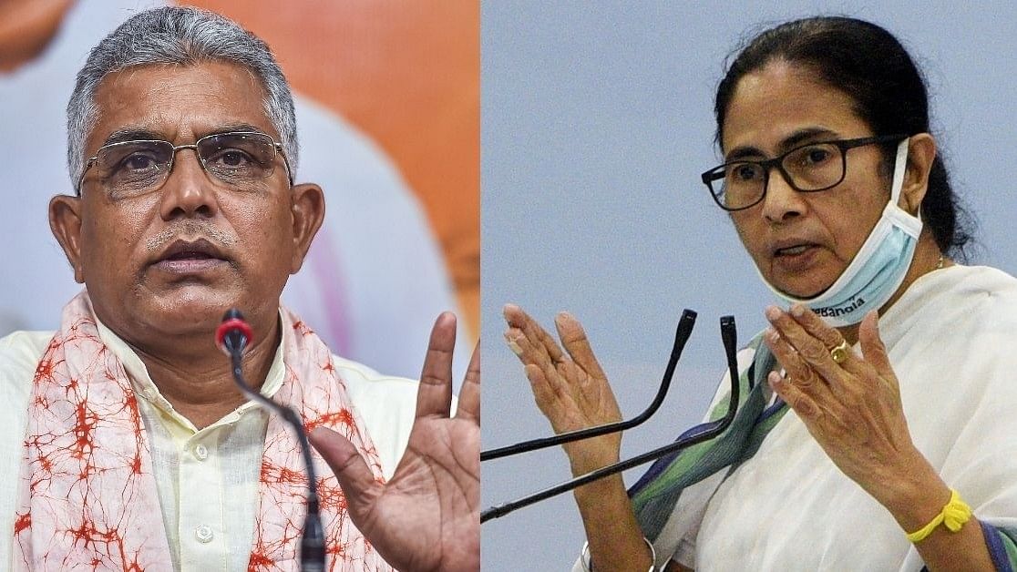 <div class="paragraphs"><p>BJP State President and MP&nbsp;Dilip&nbsp;Ghosh and West Bengal Chief Minister&nbsp;Mamata Banerjee. Credit: </p></div>