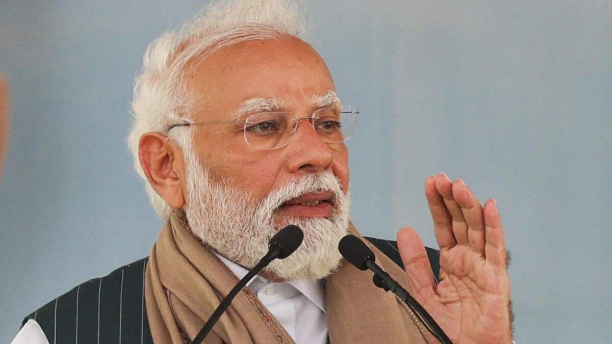 <div class="paragraphs"><p>Prime Minister Narendra Modi addresses a public meeting at Agatti Airport</p></div>