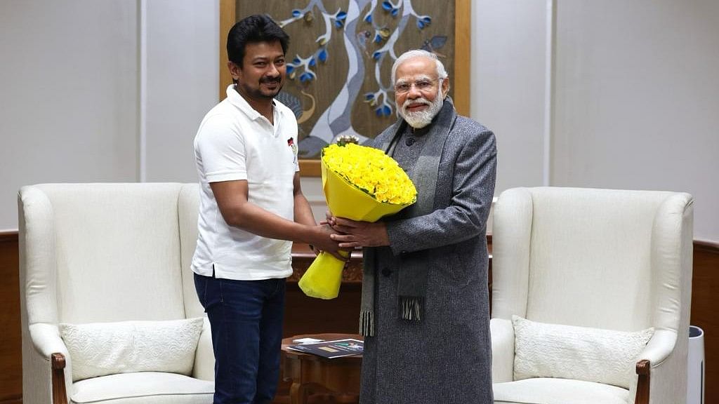 <div class="paragraphs"><p>Udhayanidhi Stalin and Prime Minister Narendra Modi.</p></div>