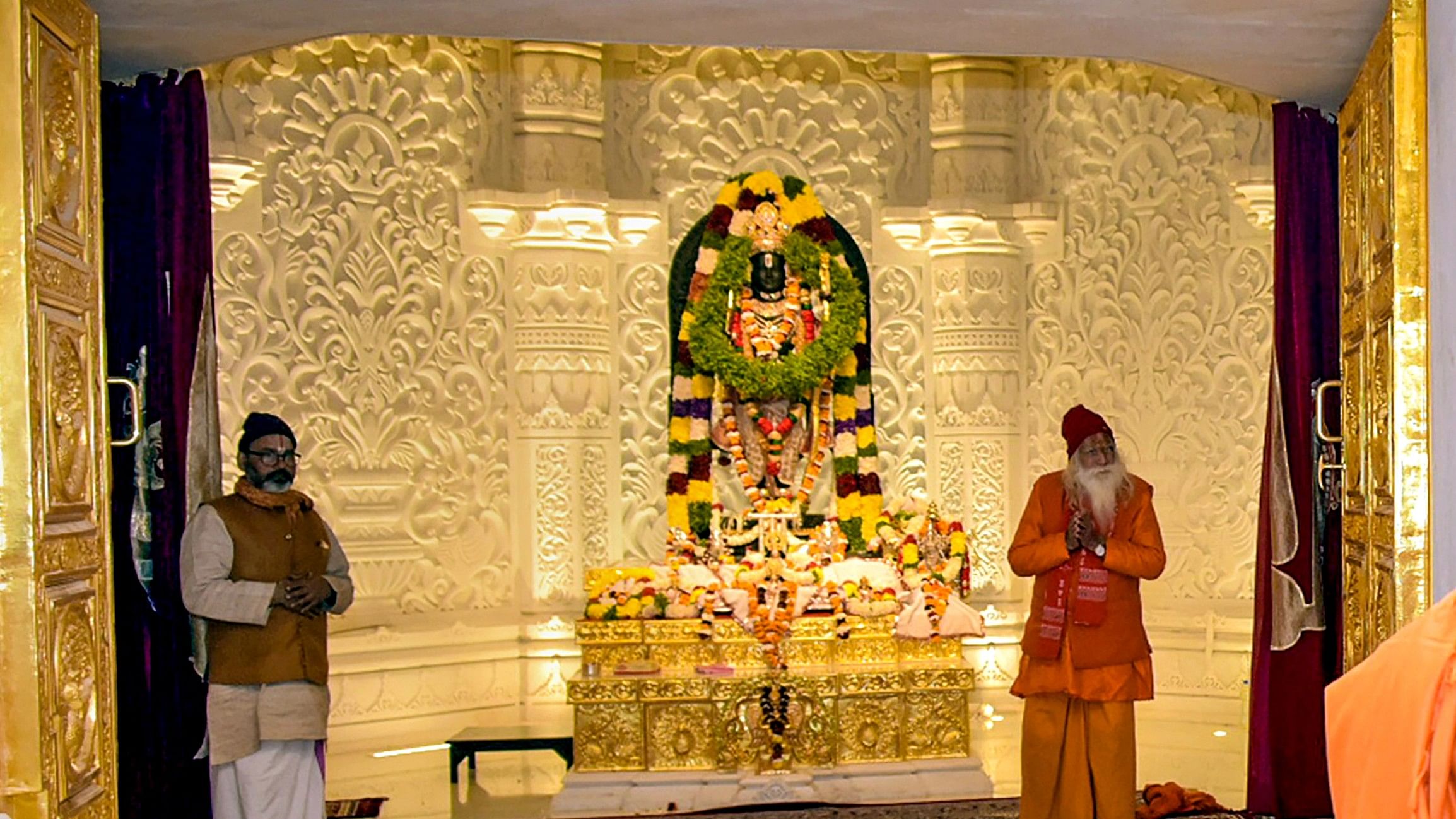 <div class="paragraphs"><p>The newly consecrated 'Ram Lalla' idol at the Ram Janmabhoomi temple in Ayodhya, Monday, Jan. 29, 2024.</p></div>