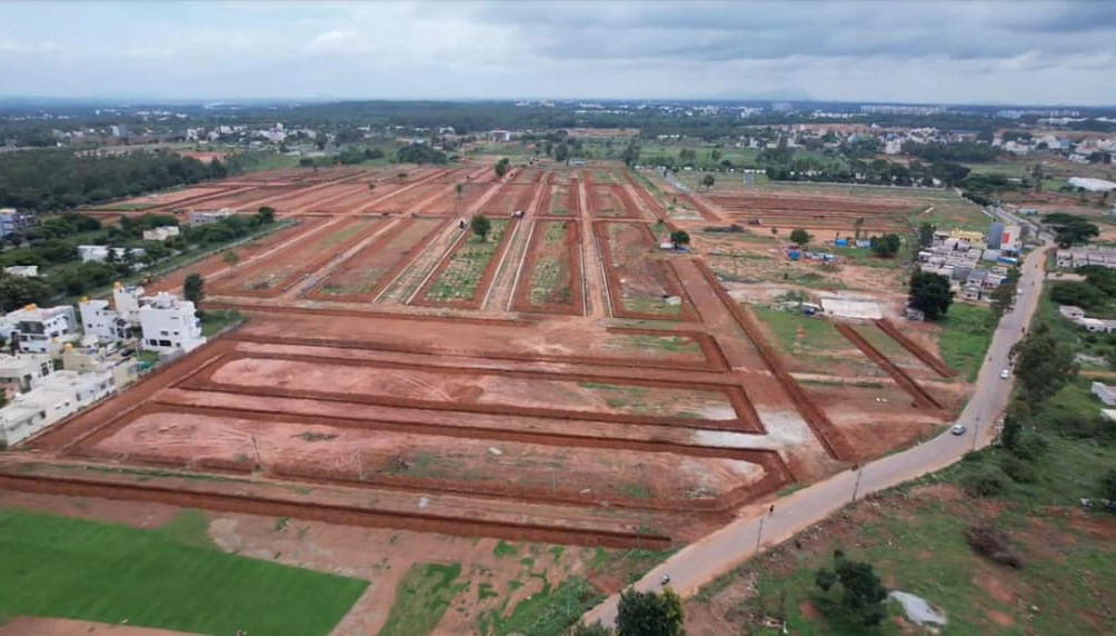 <div class="paragraphs"><p>An aerial view of the&nbsp;Dr Shivaram Karanth Layout. </p></div>