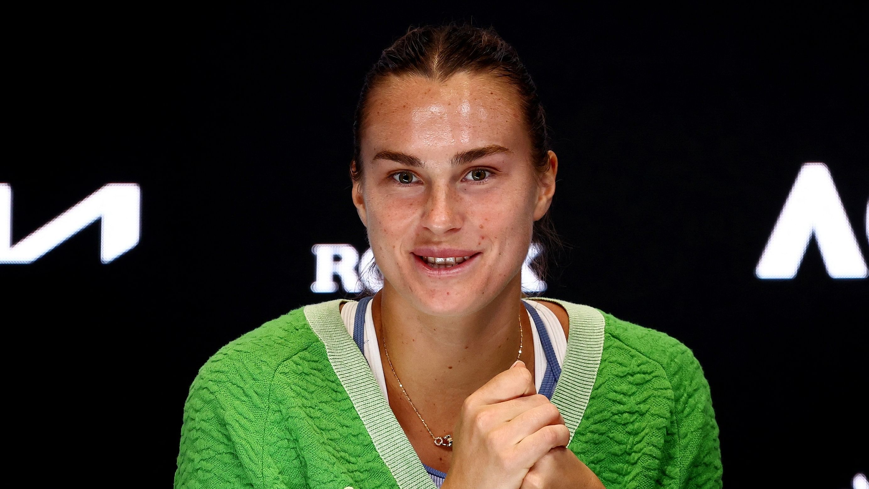 <div class="paragraphs"><p> Belarus' Aryna Sabalenka during press conference ahead of the Australian Open. </p></div>