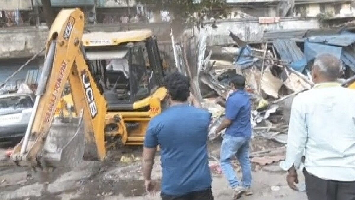 <div class="paragraphs"><p>Visuals from Mira Road in Mumbai, where bulldozers have been pressed into action against illegal constructions, January 23, 2024.</p></div>