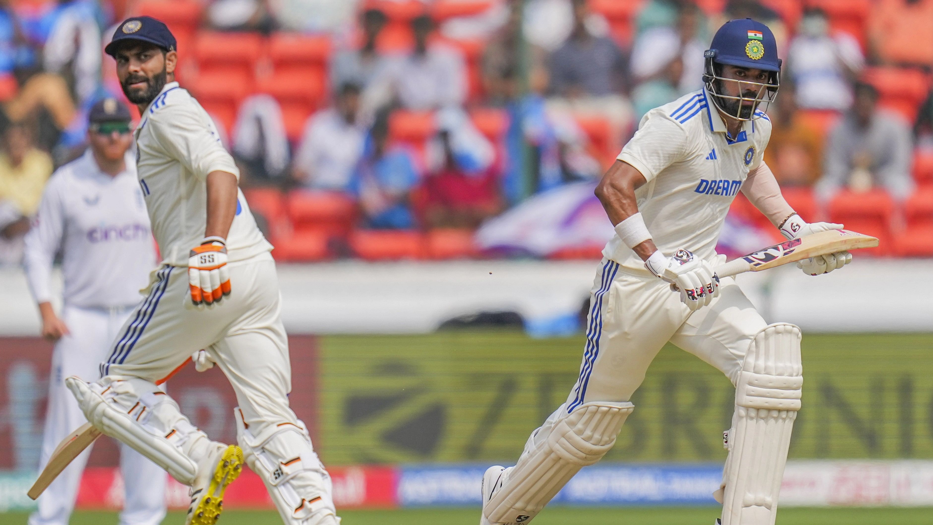 <div class="paragraphs"><p>Ravindra Jadeja (left) and KL Rahul scored half-centuries to put India firmly in control.&nbsp;</p></div>