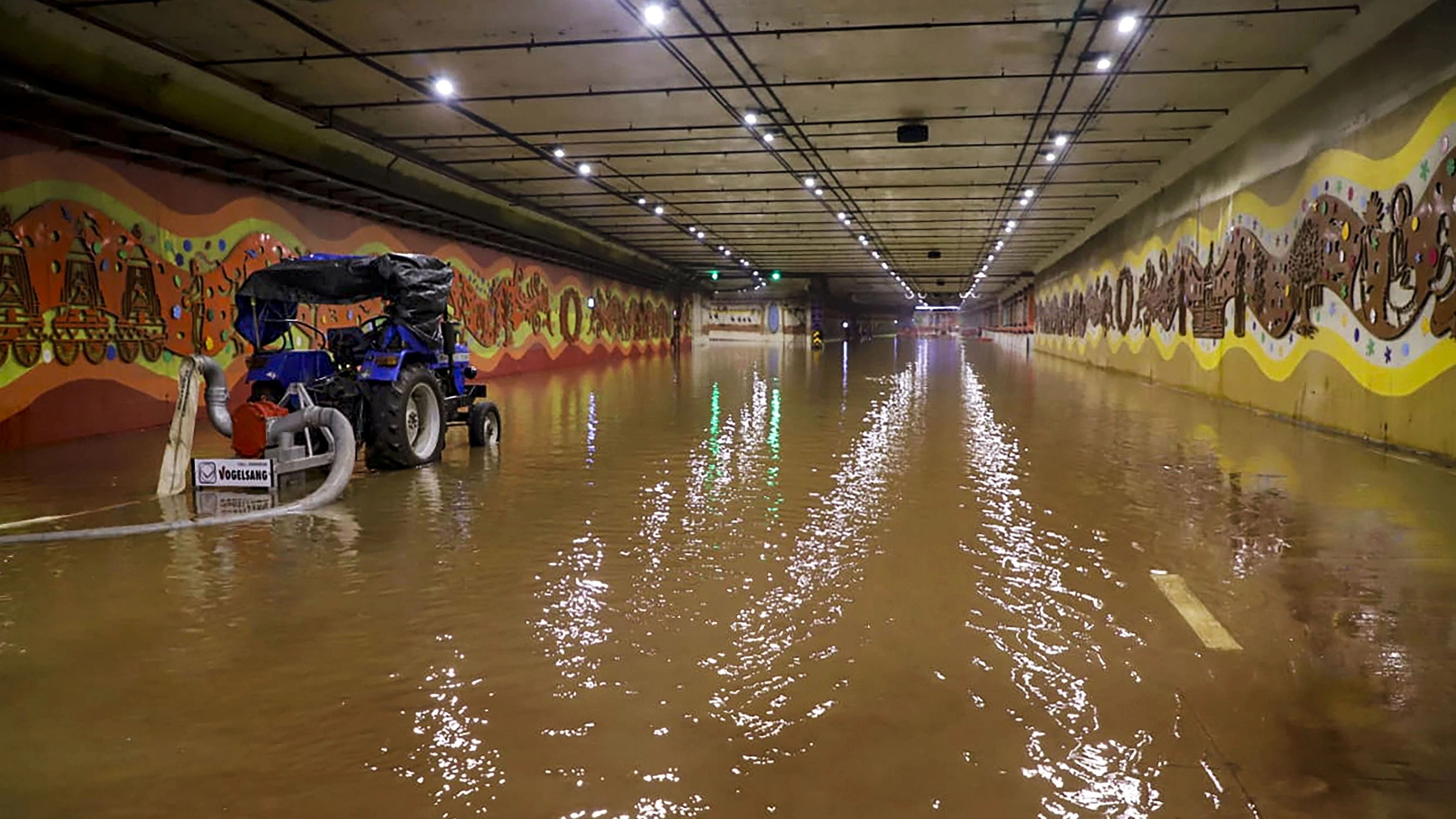 <div class="paragraphs"><p>File Photo: Water being drained from the Pragati Maidan tunnel after heavy monsoon rains, in New Delhi.</p></div>