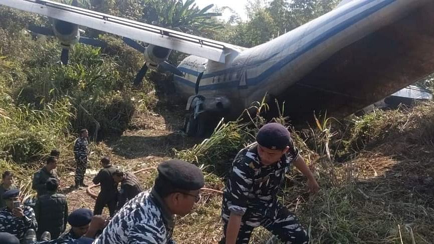 <div class="paragraphs"><p>Myanmar army plane that crash landed in Mizoram.</p></div>