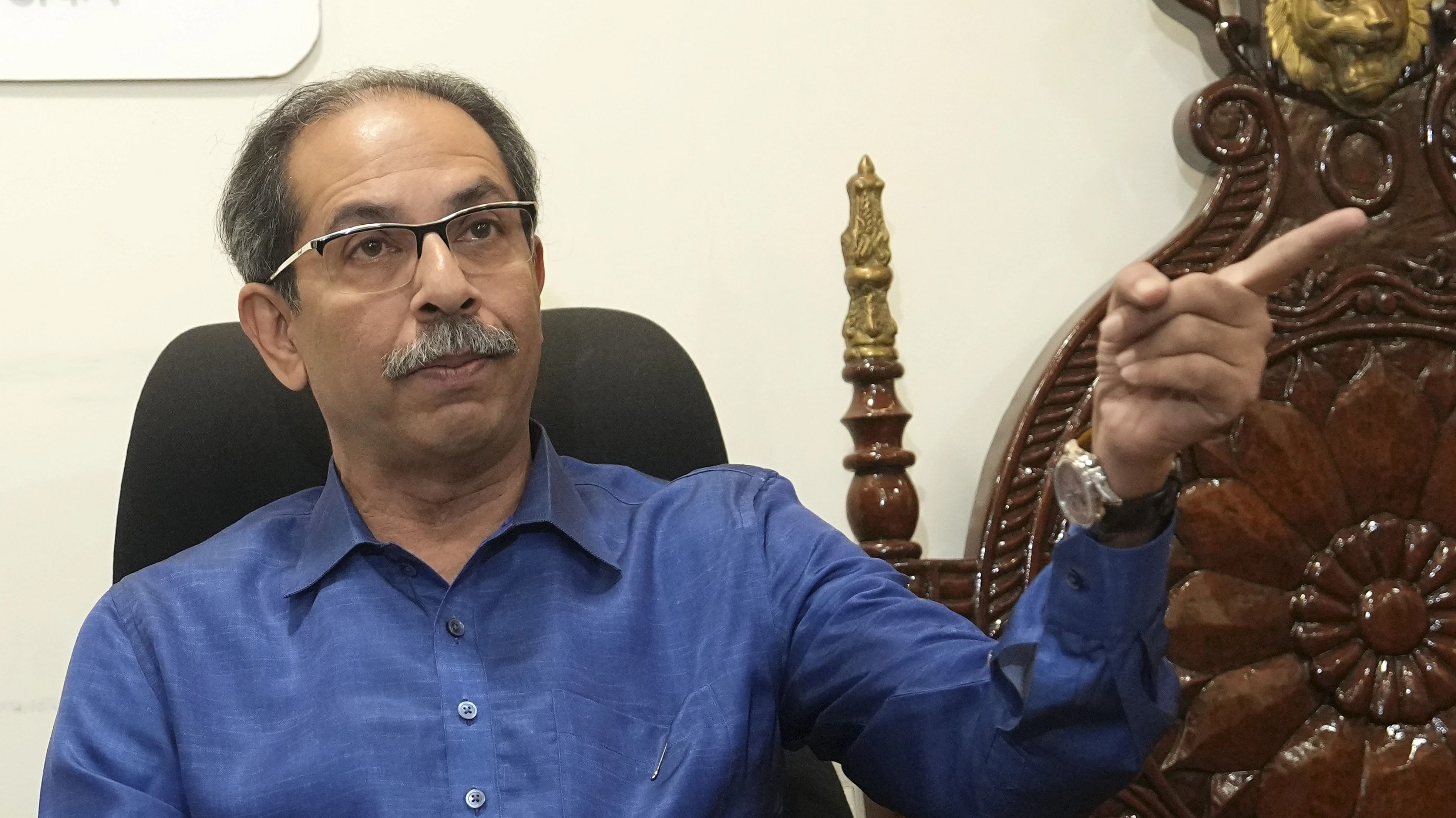 <div class="paragraphs"><p>Shiv Sena (UBT) Chief Uddhav Thackeray during a press conference,  in Mumbai, Tuesday, Jan. 9, 2024.</p></div>