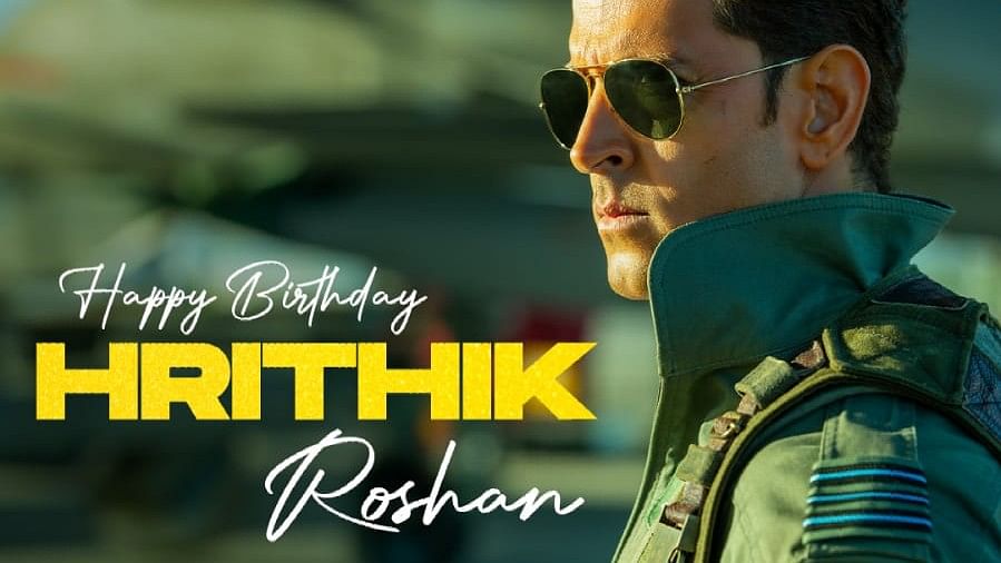 <div class="paragraphs"><p>Poster of <em>Fighter</em> wishing Hrithik Roshan.</p></div>