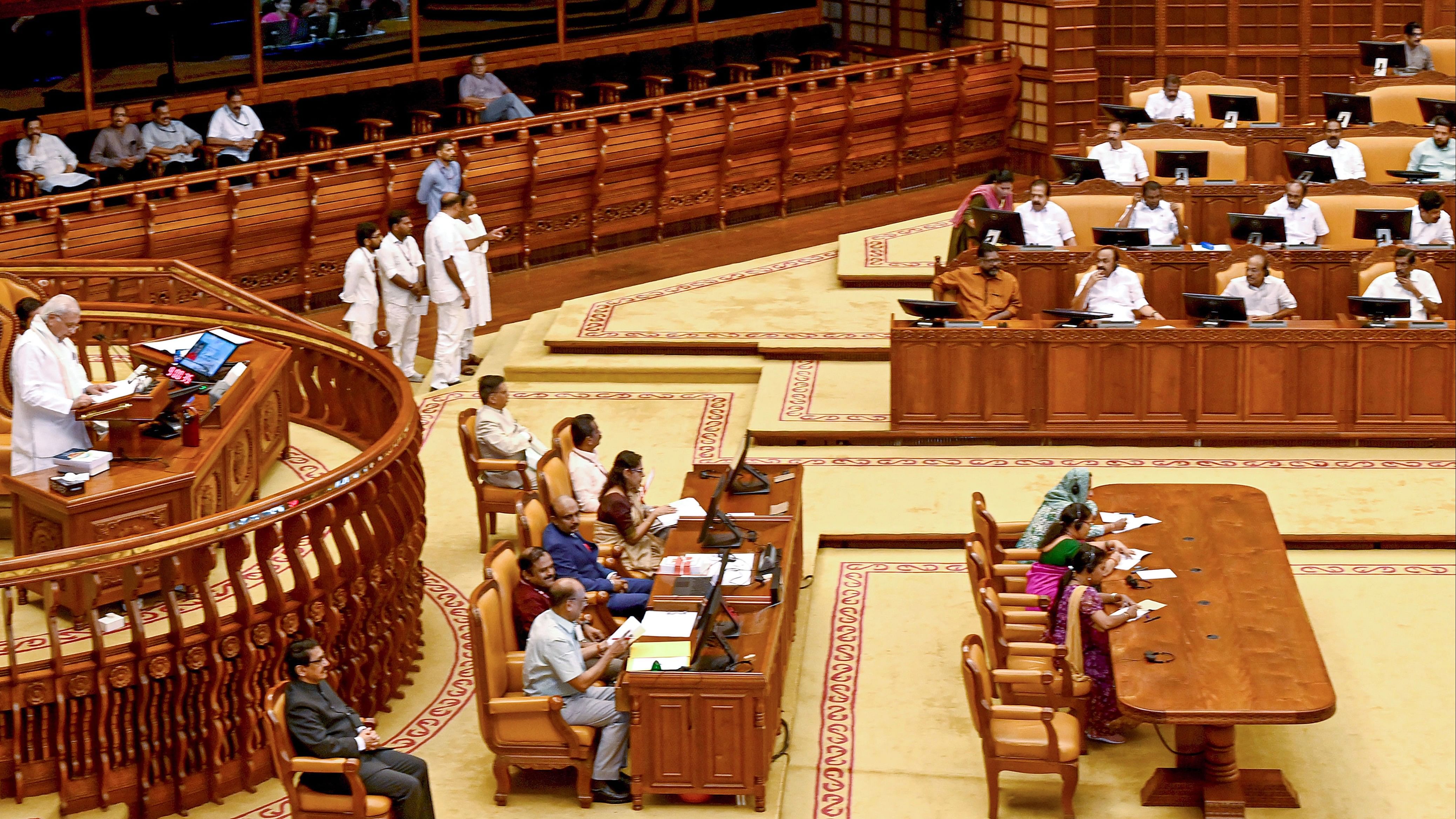 <div class="paragraphs"><p>Thiruvananthapuram: Kerala Governor Arif Mohammed Khan addresses during the first day of the State Assembly session, in Thiruvananthapuram, Thursday, Jan. 25, 2024. </p></div>