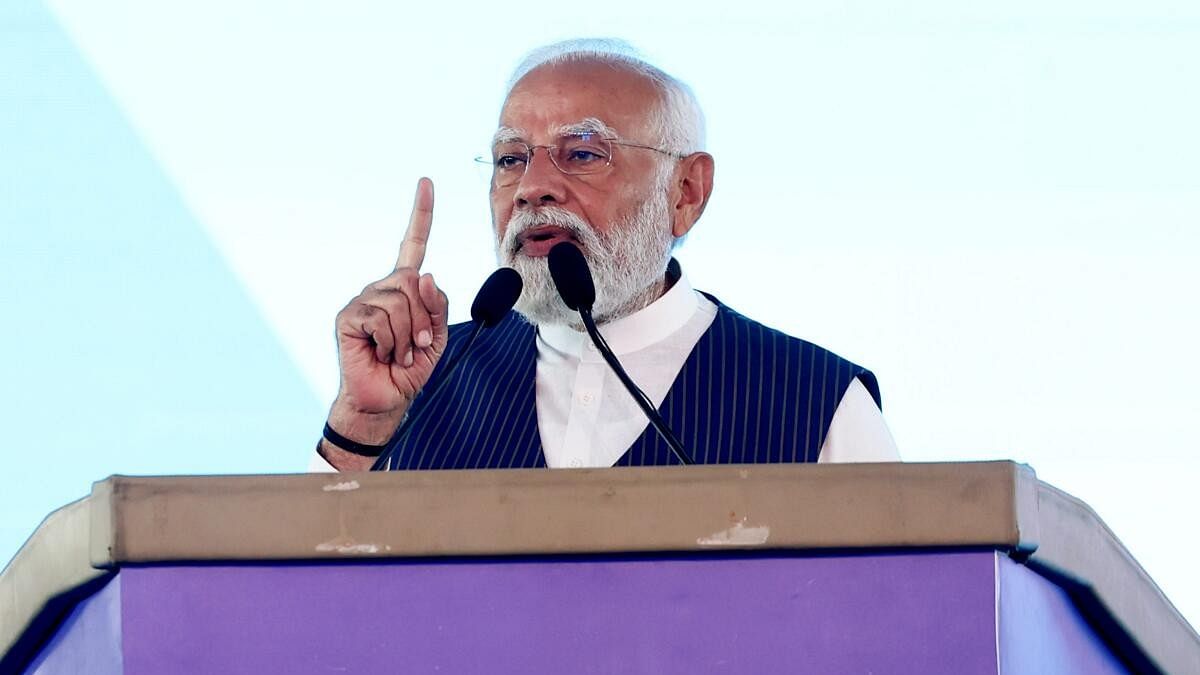 <div class="paragraphs"><p>Prime Minister Narendra Modi speaks during a function in Thoothukudi.</p></div>