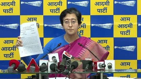 <div class="paragraphs"><p>AAP leader Atishi during press briefing.</p></div>