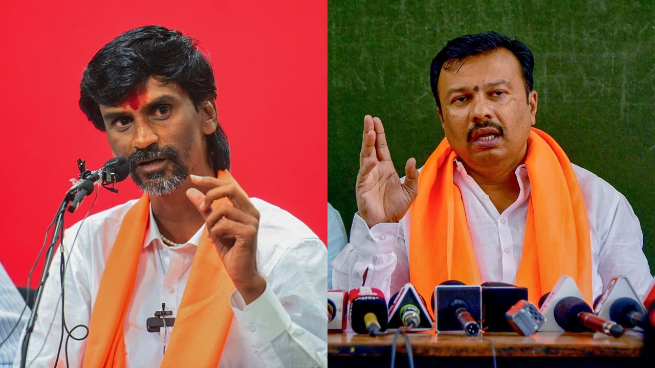 <div class="paragraphs"><p>(From left to right) A file phot of Maratha reservation activist Manoj Jarange Patil;&nbsp;Maratha leader Ajay Maharaj Baraskar addresses a press conference, in Mumbai on Wednesday.&nbsp;</p></div>