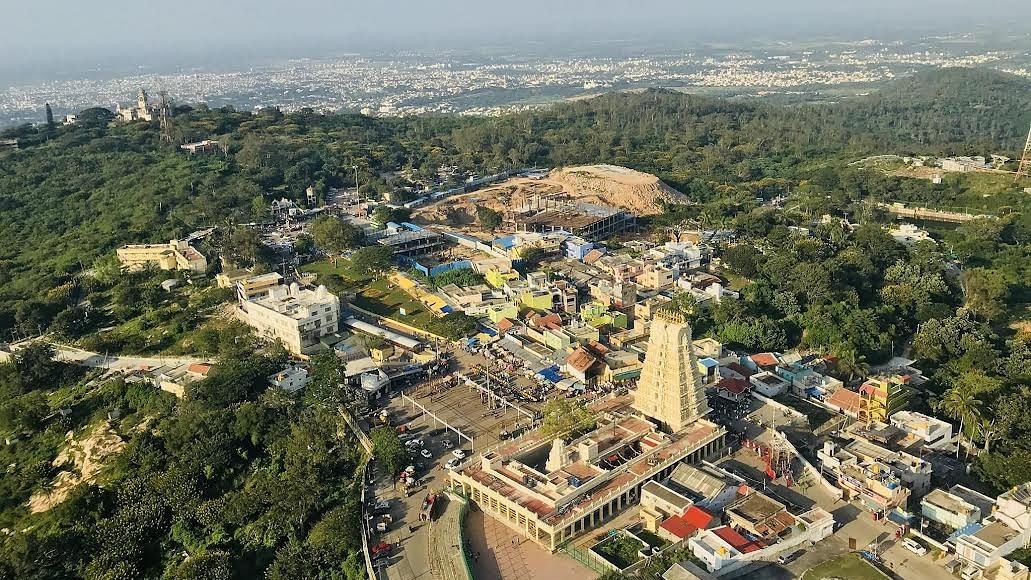 <div class="paragraphs"><p>Aerial view of Chamundi Hill, in Mysuru. </p></div>