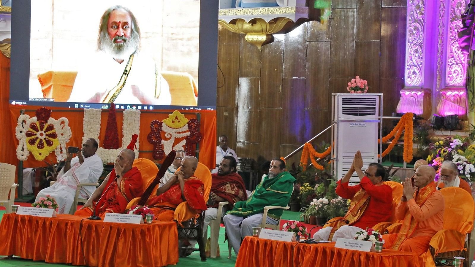 <div class="paragraphs"><p>Pontiffs from various mutts across the country participate in the Dharmika Sadas conclave,&nbsp;in Tirumala on Sunday. </p></div>