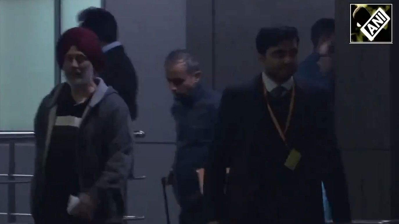 <div class="paragraphs"><p>Screengrab of a video showing Indian nationals detained in Qatar being released.</p></div>