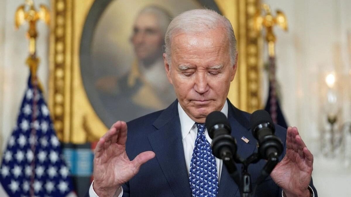 <div class="paragraphs"><p>US President Joe Biden gestures as he delivers remarks at the White House in Washington, US, February 8, 2024.</p></div>