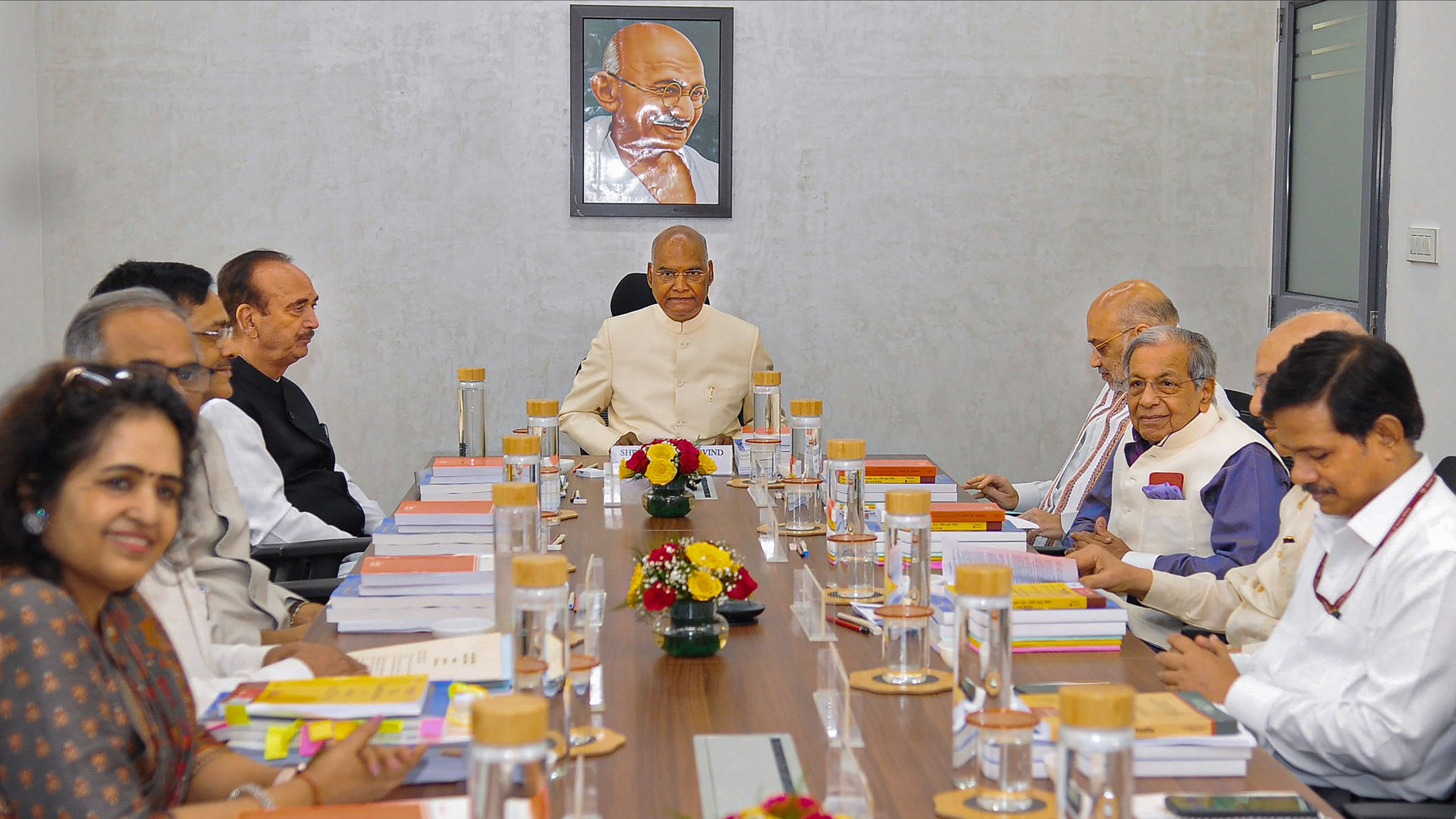 <div class="paragraphs"><p>Ram Nath Kovind during a meeting on ‘One Nation, One Election’ in New Delhi recently.&nbsp;&nbsp;</p></div>
