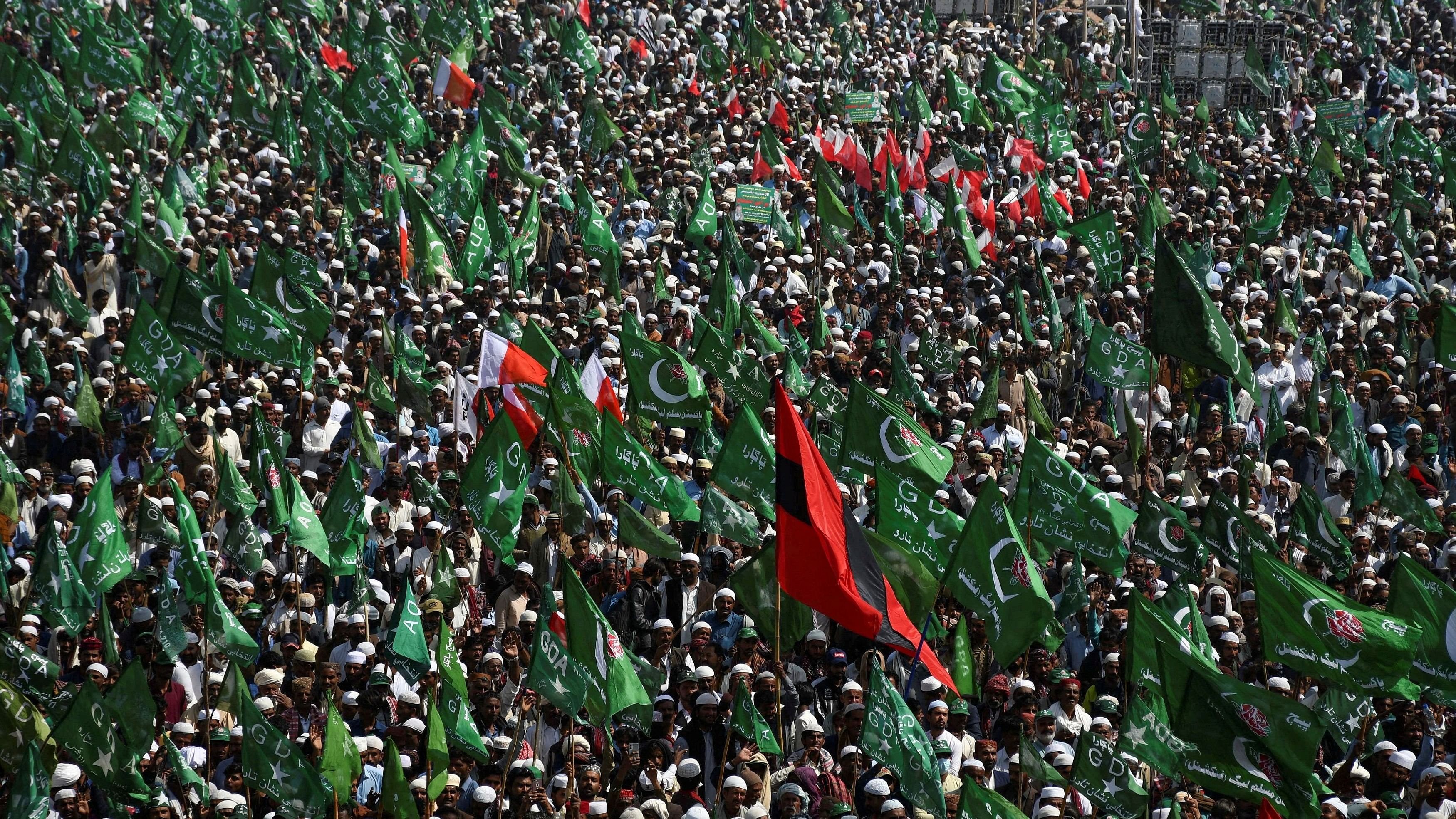 <div class="paragraphs"><p>Protest demanding free and fair results of the general elections in Jamshoro, Pakistan, Feb 16, 2024.</p></div>