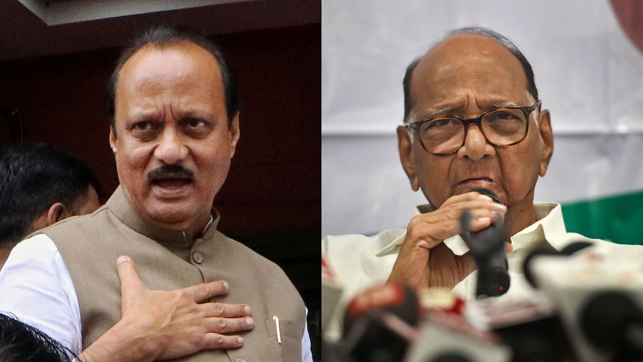 <div class="paragraphs"><p>Ajit Pawar (L) and Sharad Pawar (R).</p></div>