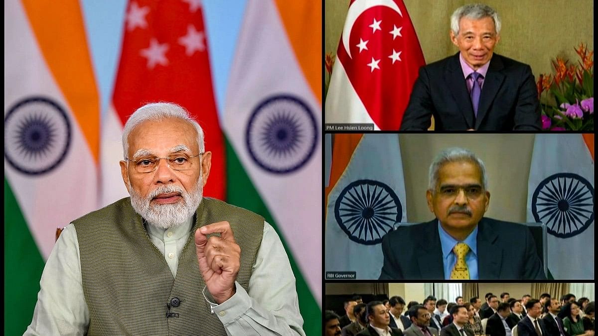 <div class="paragraphs"><p>Prime Minister Narendra Modi and Singapore Prime Minister Lee Hsien Loong witness launch of the launch of UPI-PayNow linkage.</p></div>