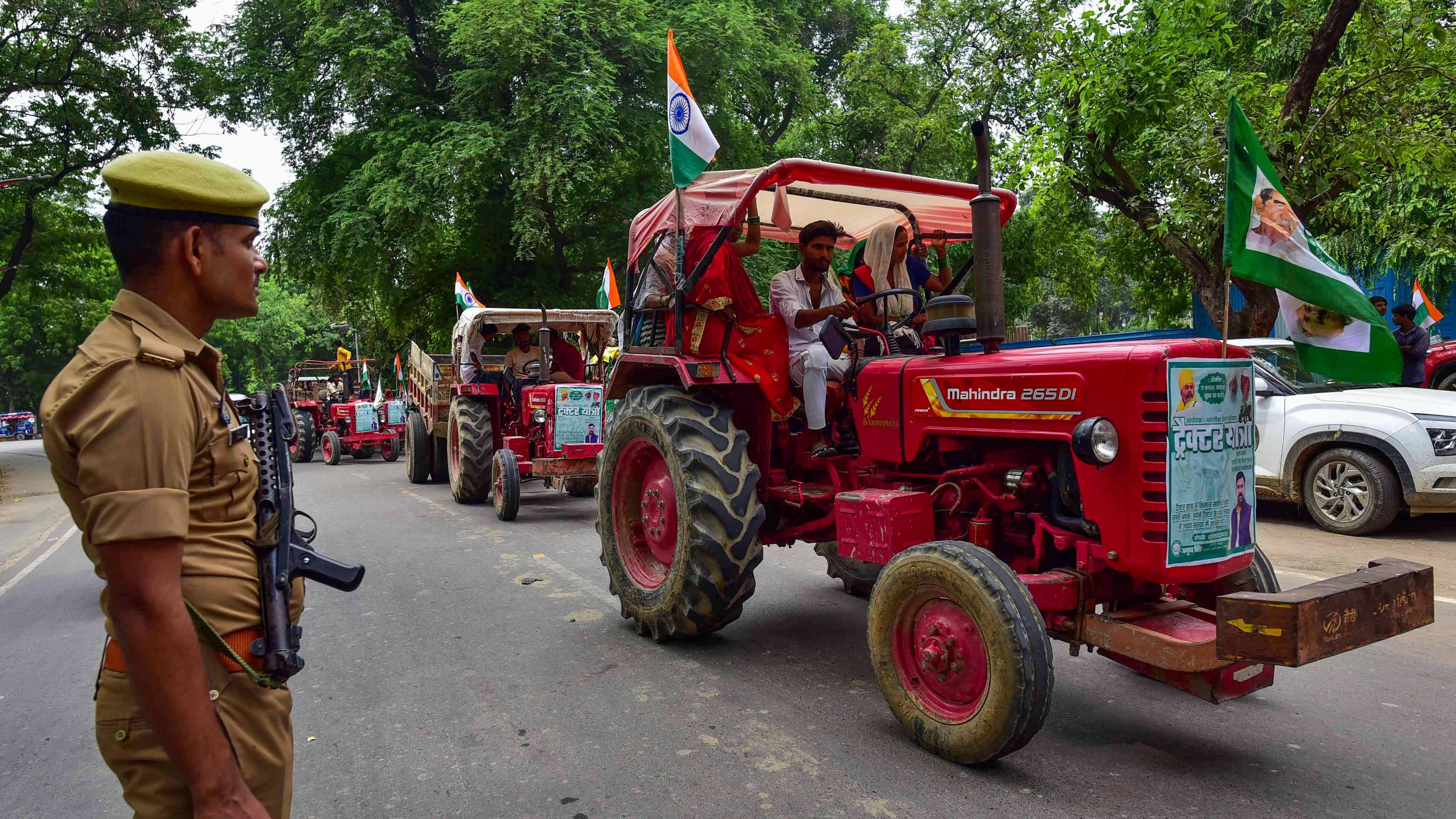<div class="paragraphs"><p>Farmers of Bharatiya Kisan Union (BKU) take part in a tractor rally. Representative Photo.</p></div>