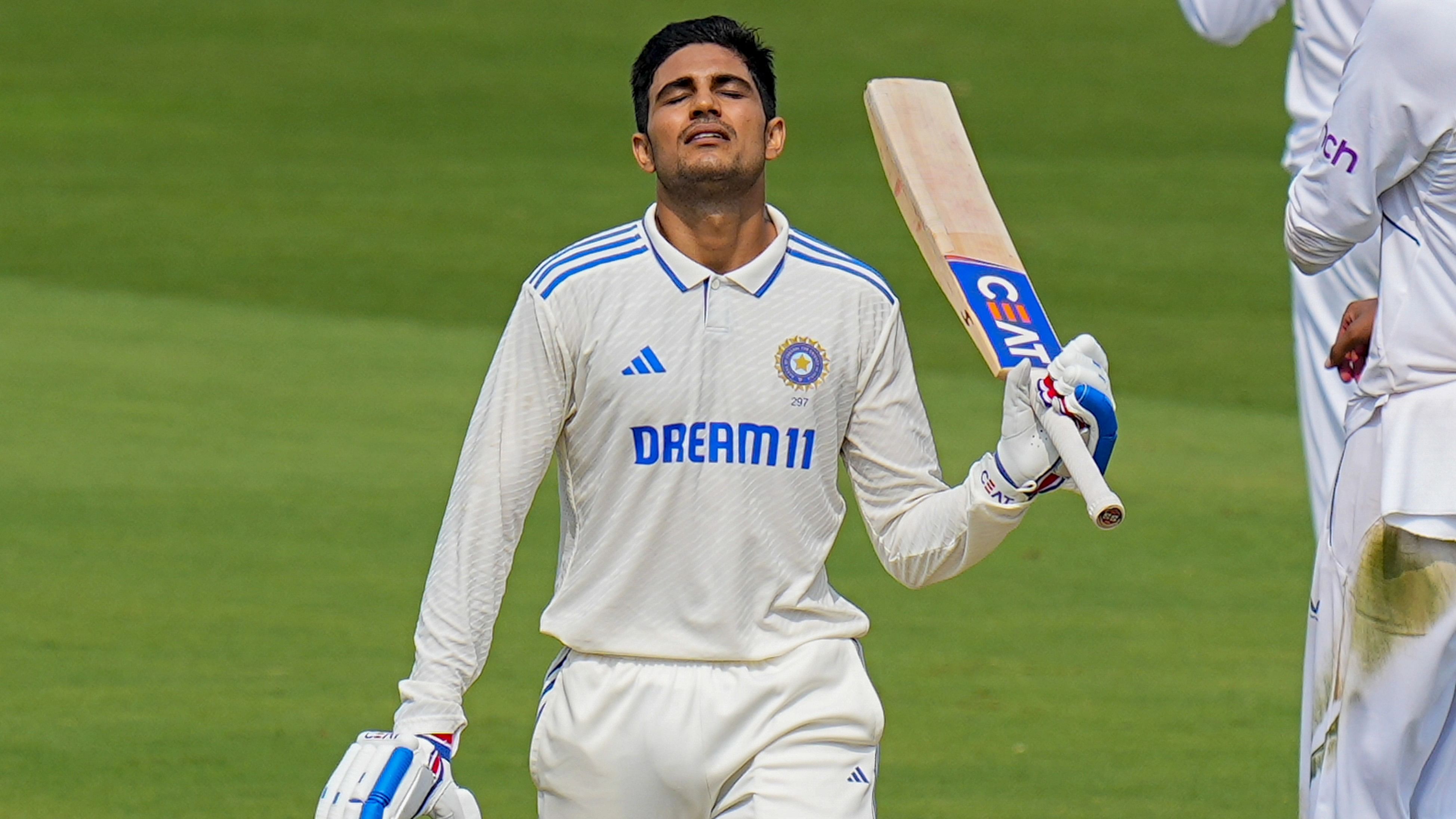 <div class="paragraphs"><p>India's batter Shubman Gill celebrates his century during the third day of the second Test match between India and England.</p></div>