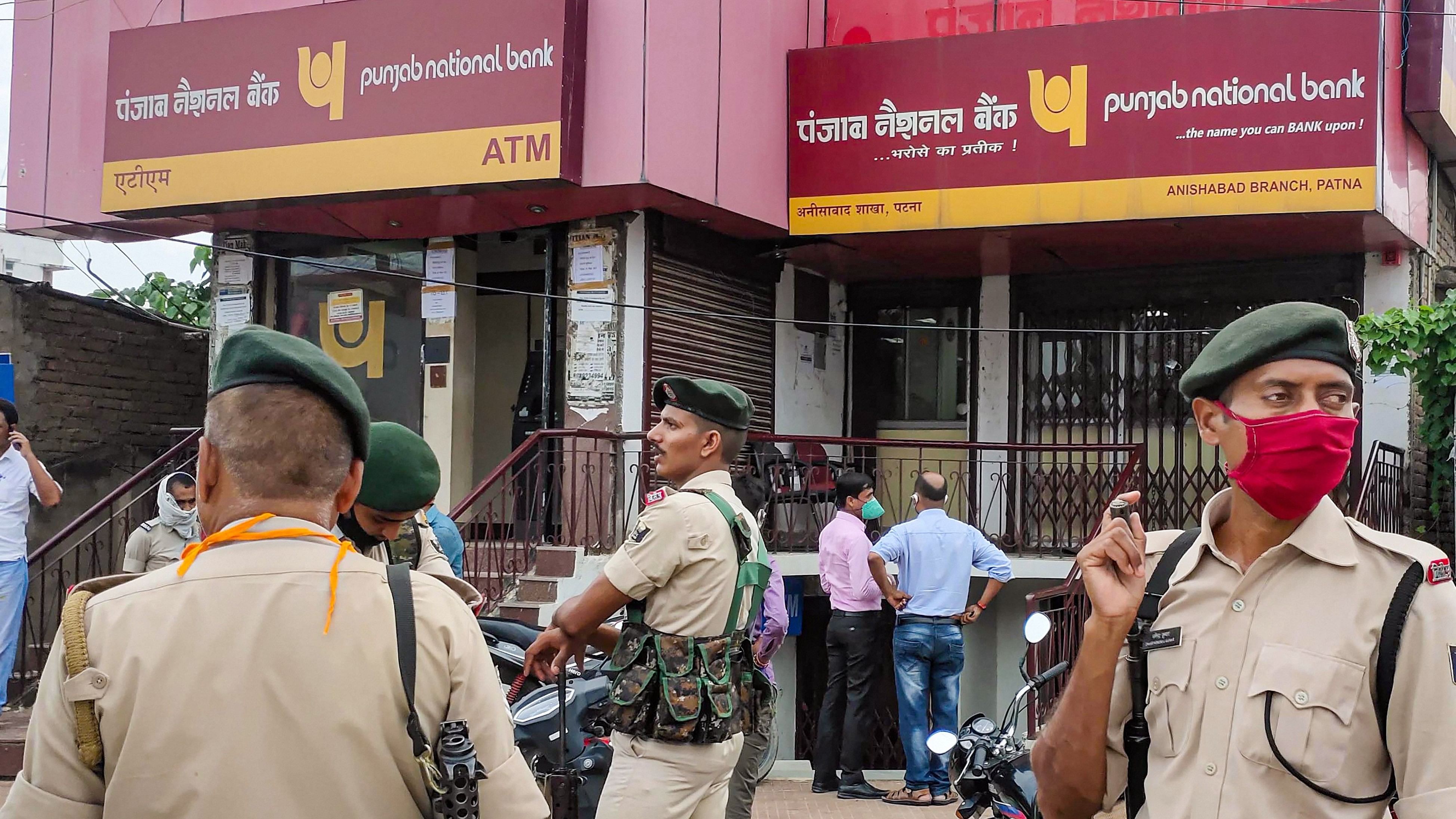 <div class="paragraphs"><p>Two masked men carried out robbery at Punjab National Bank.</p></div>