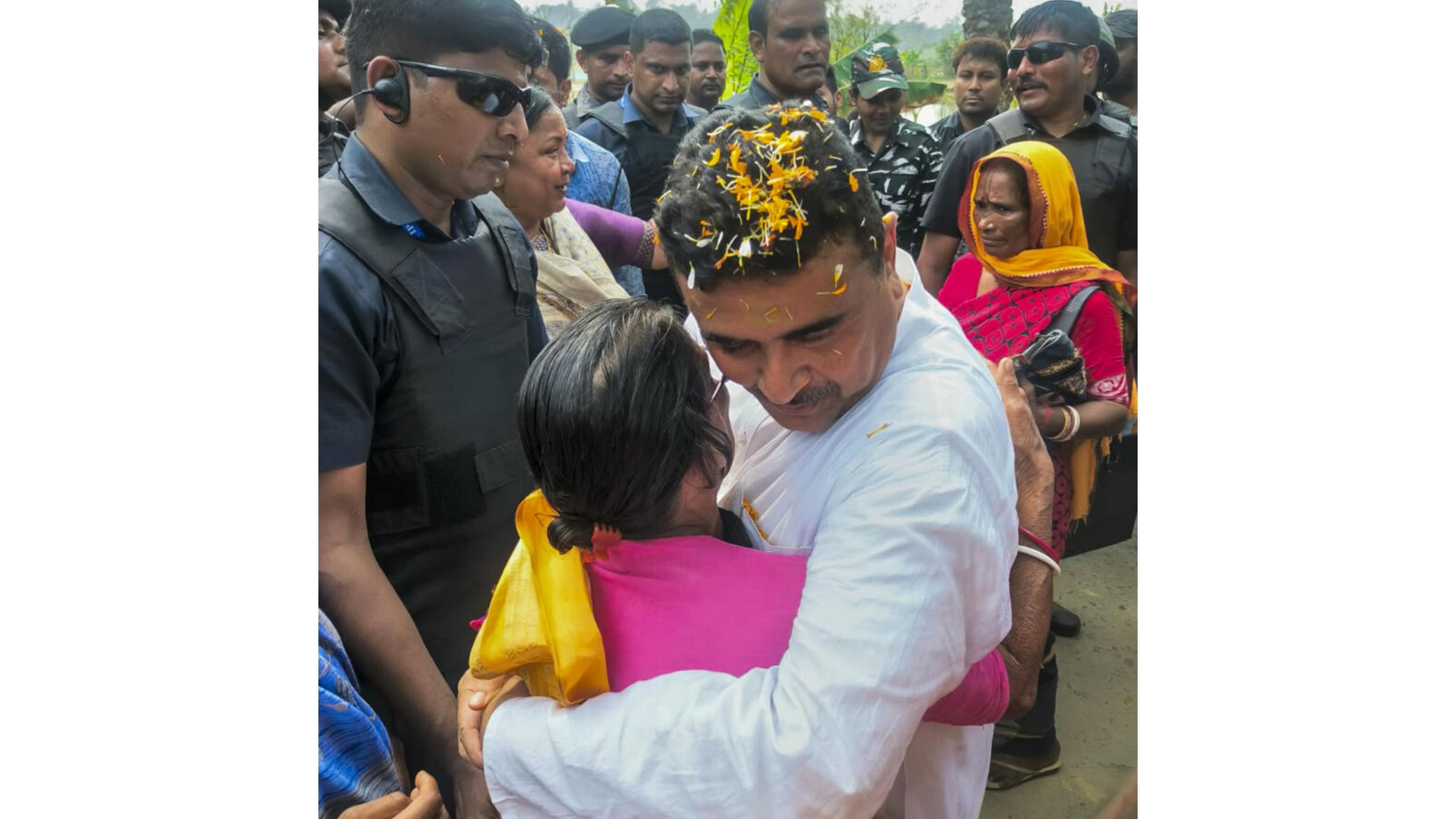 <div class="paragraphs"><p>Suvendu Adhikari during his&nbsp; Sandeshkhali visit.</p></div>