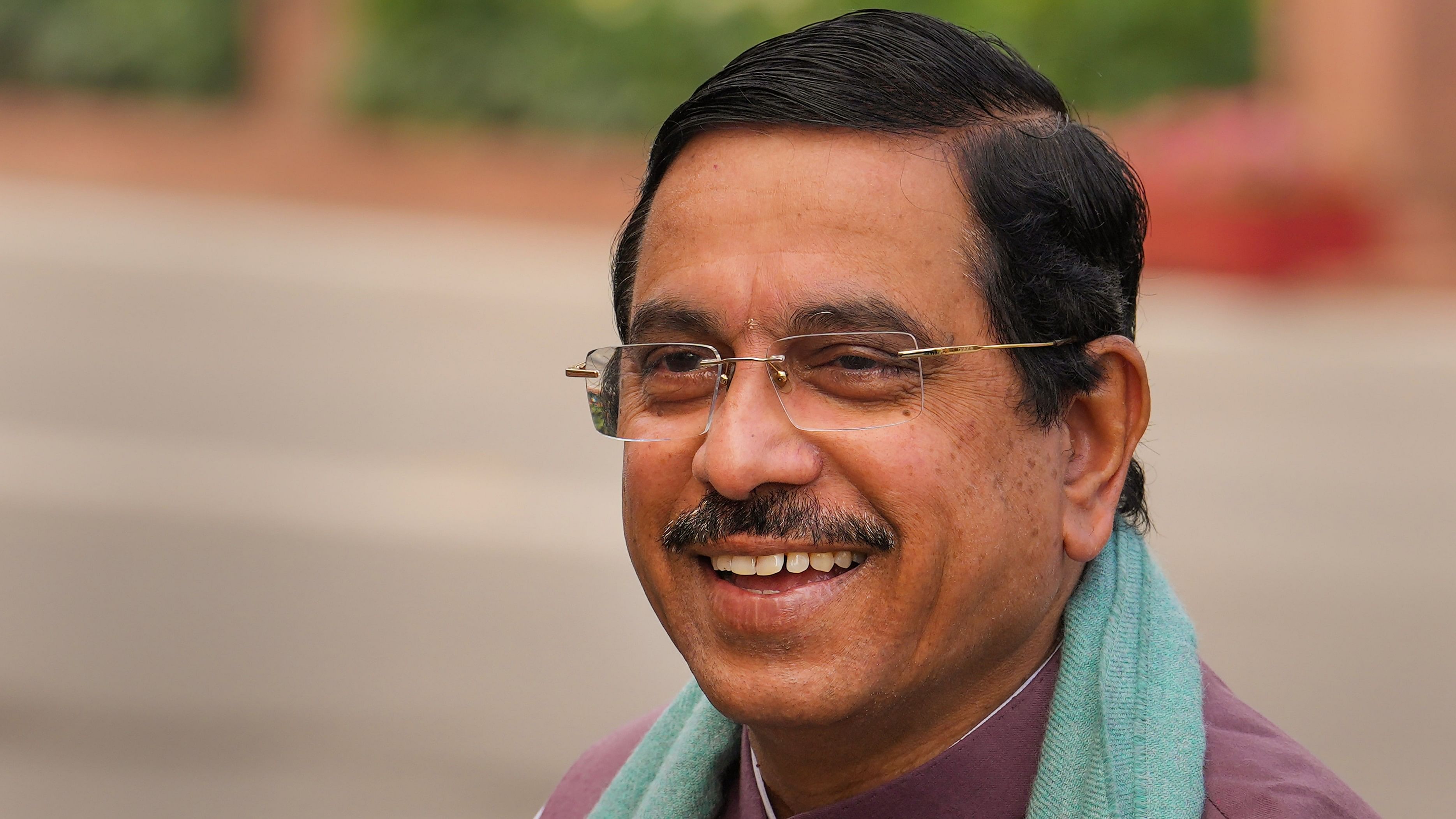 <div class="paragraphs"><p>A file photo of Union Minister for Parliamentary Affairs Pralhad Joshi at Parliament House complex on the first day of the Budget Session, in New Delhi.</p></div>