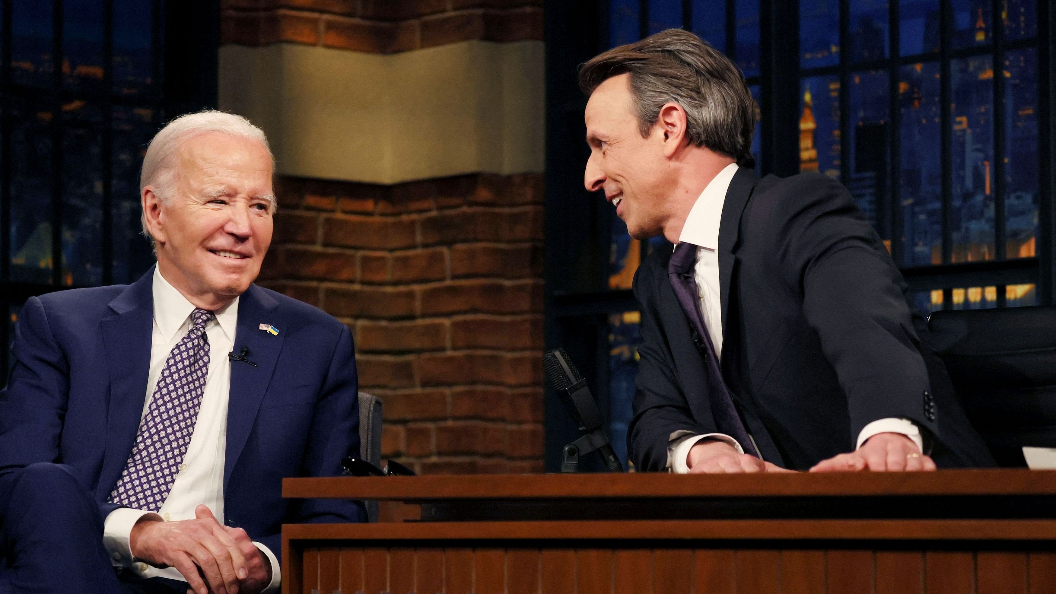 <div class="paragraphs"><p>US President Joe Biden  on NBC's 'Late Night With Seth Meyers'.</p></div>
