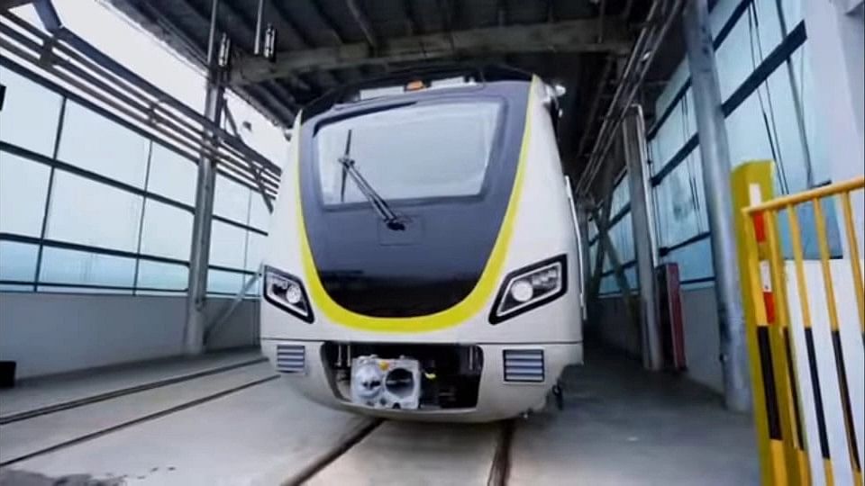 <div class="paragraphs"><p>The Chinese-made prototype train before its shipment to Chennai in January 2024.</p></div>